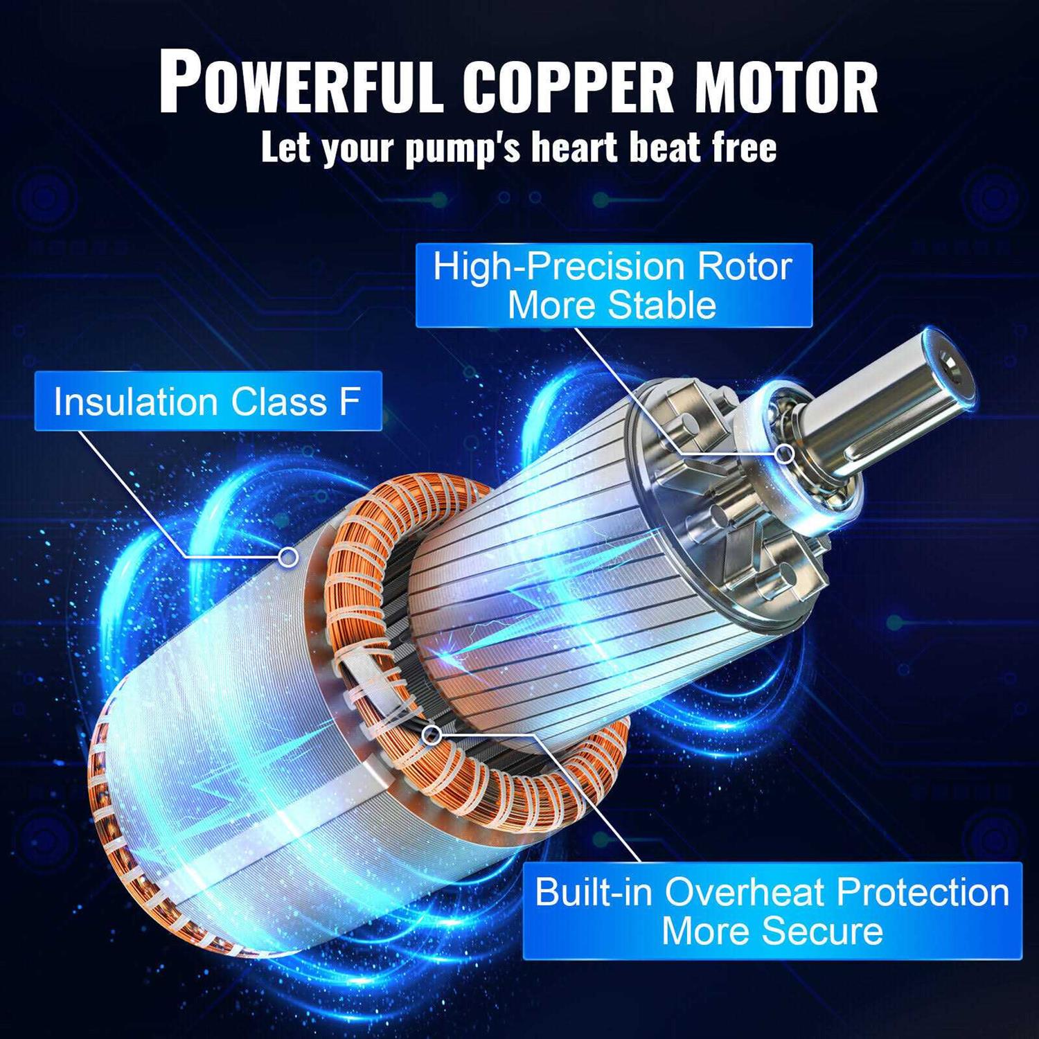 VEVOR Deep Well Pump Submersible Pump w/Cable Stainless Steel - Inhomebuy