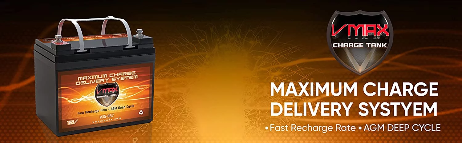 QTY 2 VMAX MR137-120 AGM Group 31 12V Deep Cycle Battery for Ponoon Non-Hazardous Non-Spillable - Inhomebuy