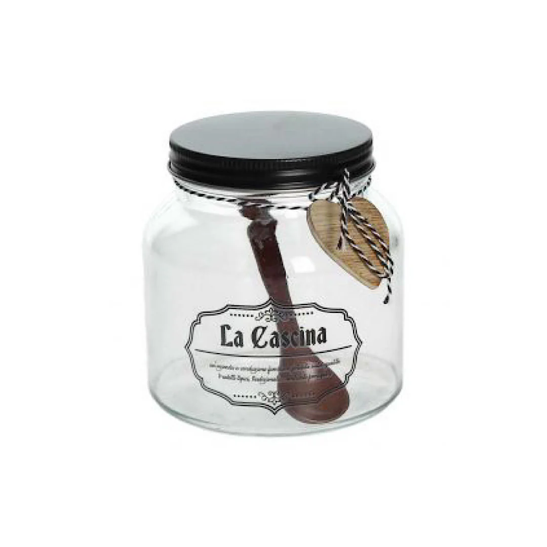 Jar W/Lid, H16, 950CC+Spoon, Dolce Casa La Cascina - Inhomebuy