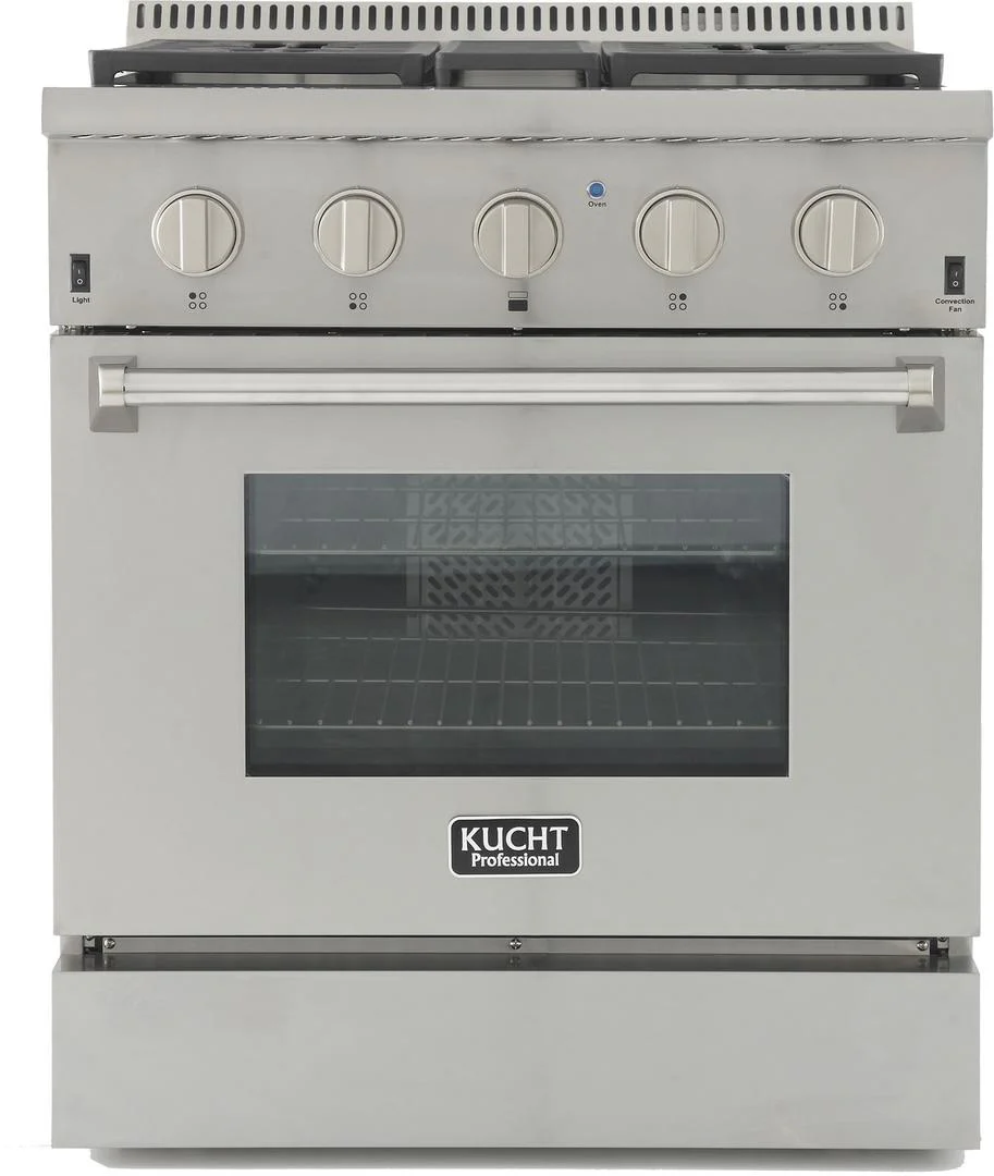 Kucht Professional 30 in. 4.2 cu ft. Natural Gas Range with Silver Knobs, KRG3080U-S - Inhomebuy