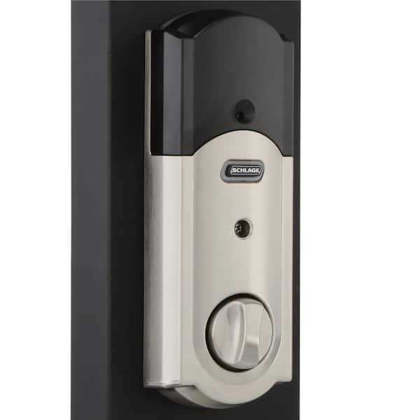 Schlage Connect Camelot Aged Bronze Touchscreen Deadbolt with Alarm - Inhomebuy