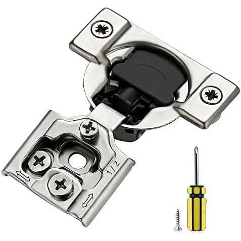 Decobasics Oil Rubbed Bronze Cabinet Hinges for Kitchen Cabinets -1/2 Overlay -Self Closing Kitchen Cab - Inhomebuy