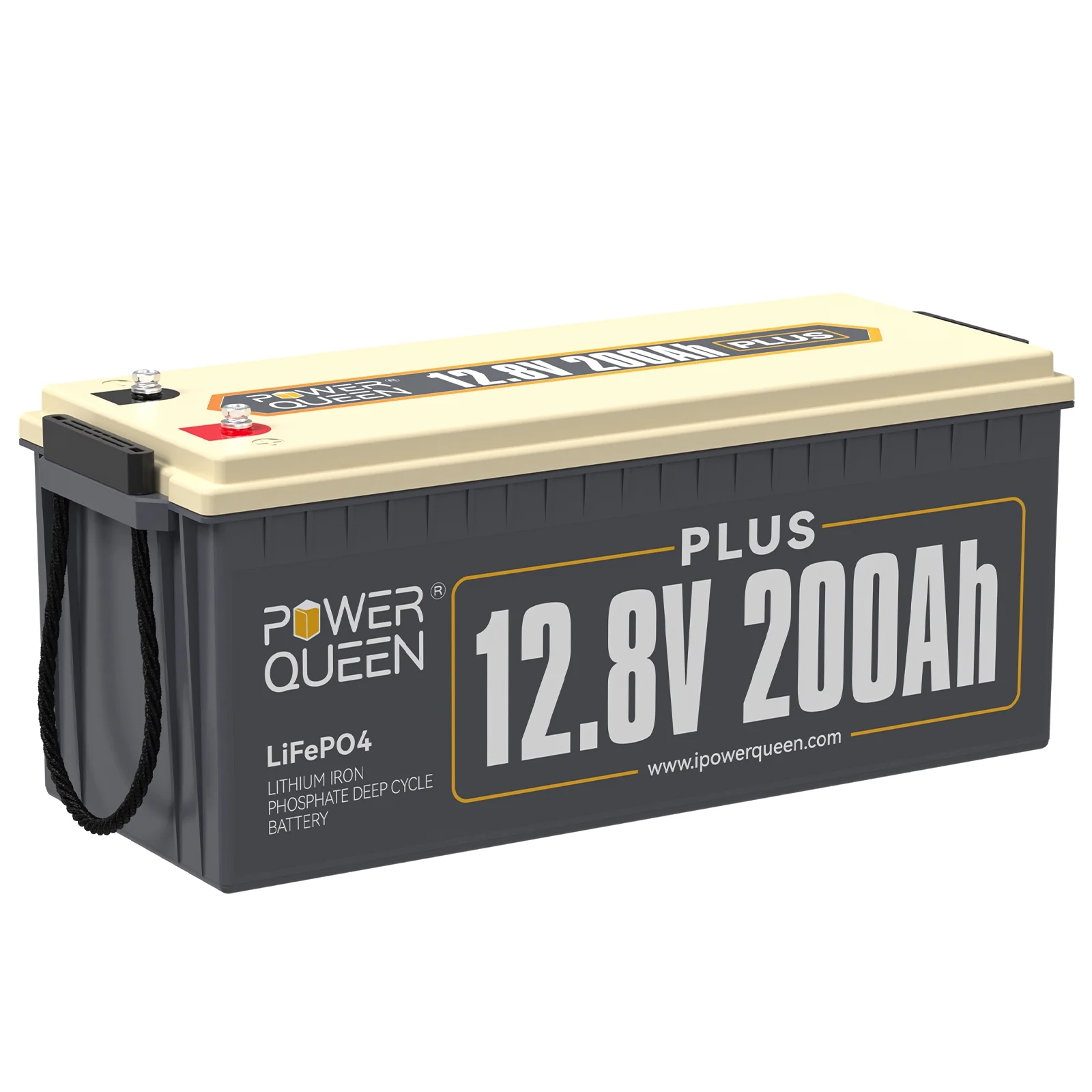 Power Queen 12V 200AH Plus LiFePO4 Deep Cycle Lithium Battery+Charger for RV Off-Grid Solar - Inhomebuy