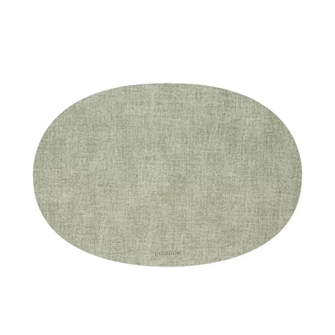 Fabric Oval Reversible Place Mat Tiffany - Mint Green - Inhomebuy