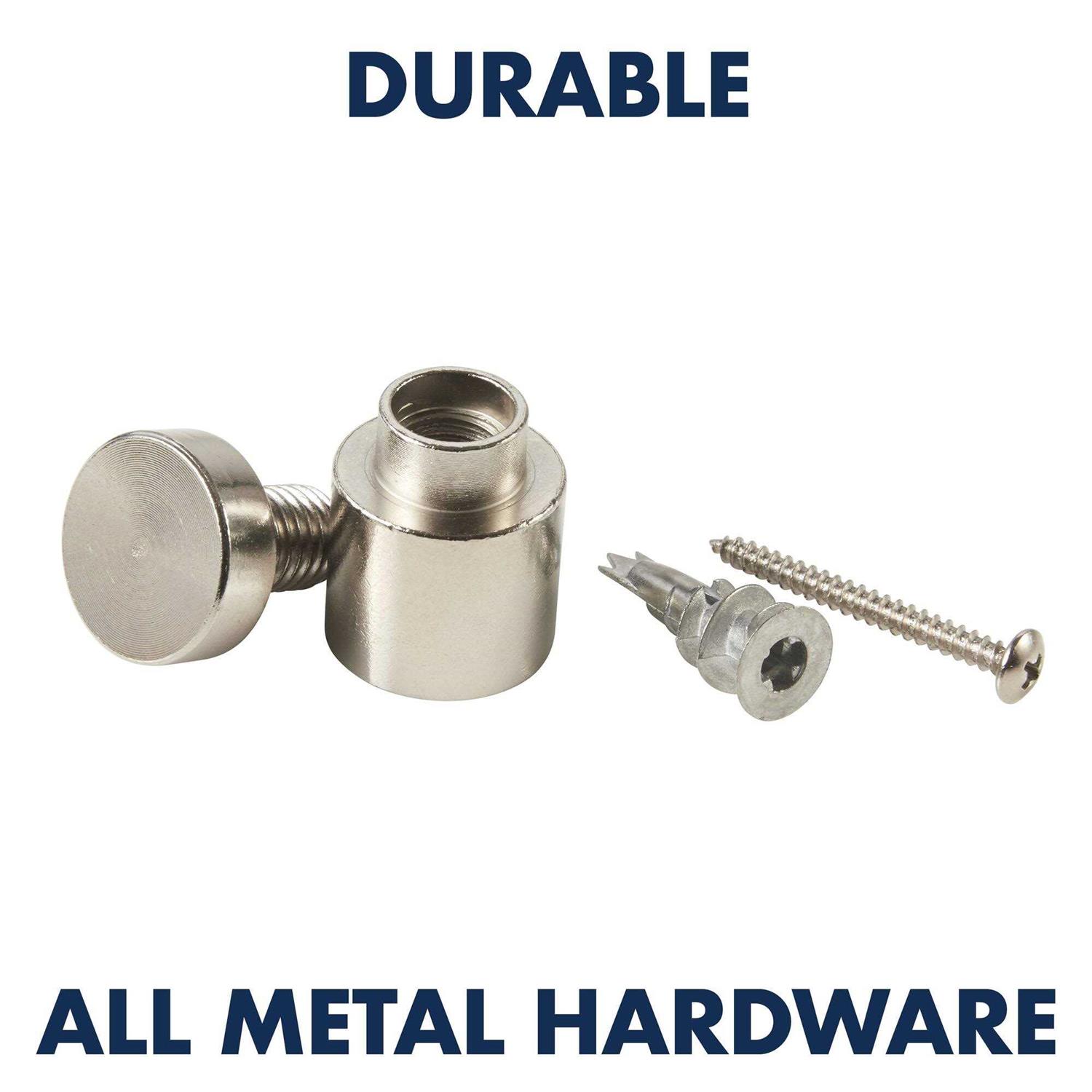 Quartet Set Glass Board Mounting Hardware Polished - Inhomebuy
