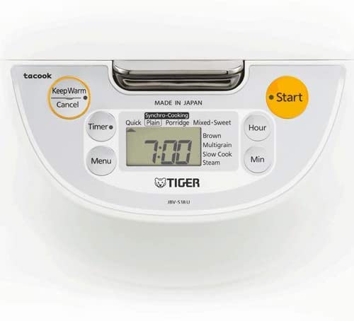 Tiger Rice Cooker: 10 cup, multi-function, white | JBV-S18U - Inhomebuy