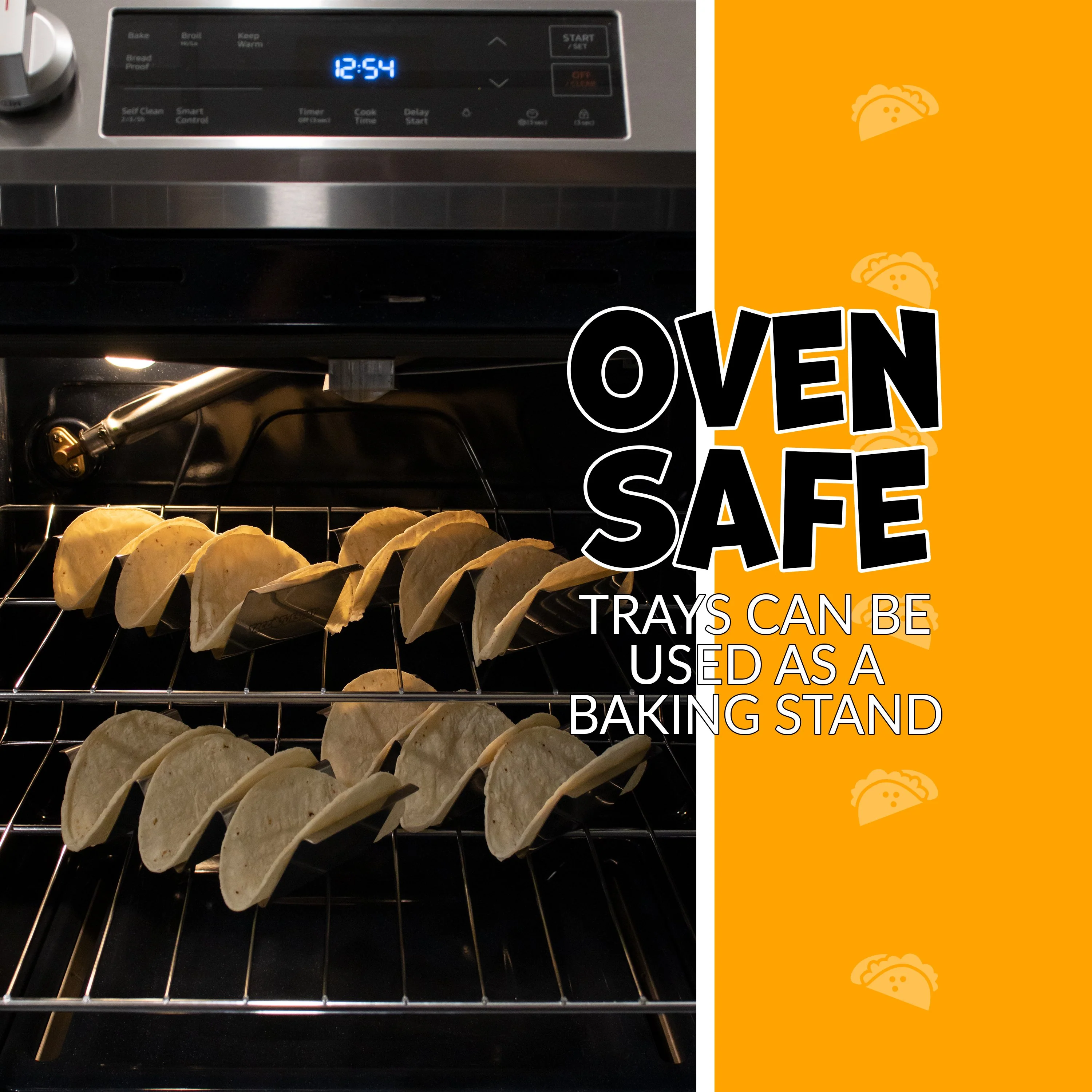 Taco Tuesday Stainless Steel 4-Piece Taco Holder Tray Set - Inhomebuy