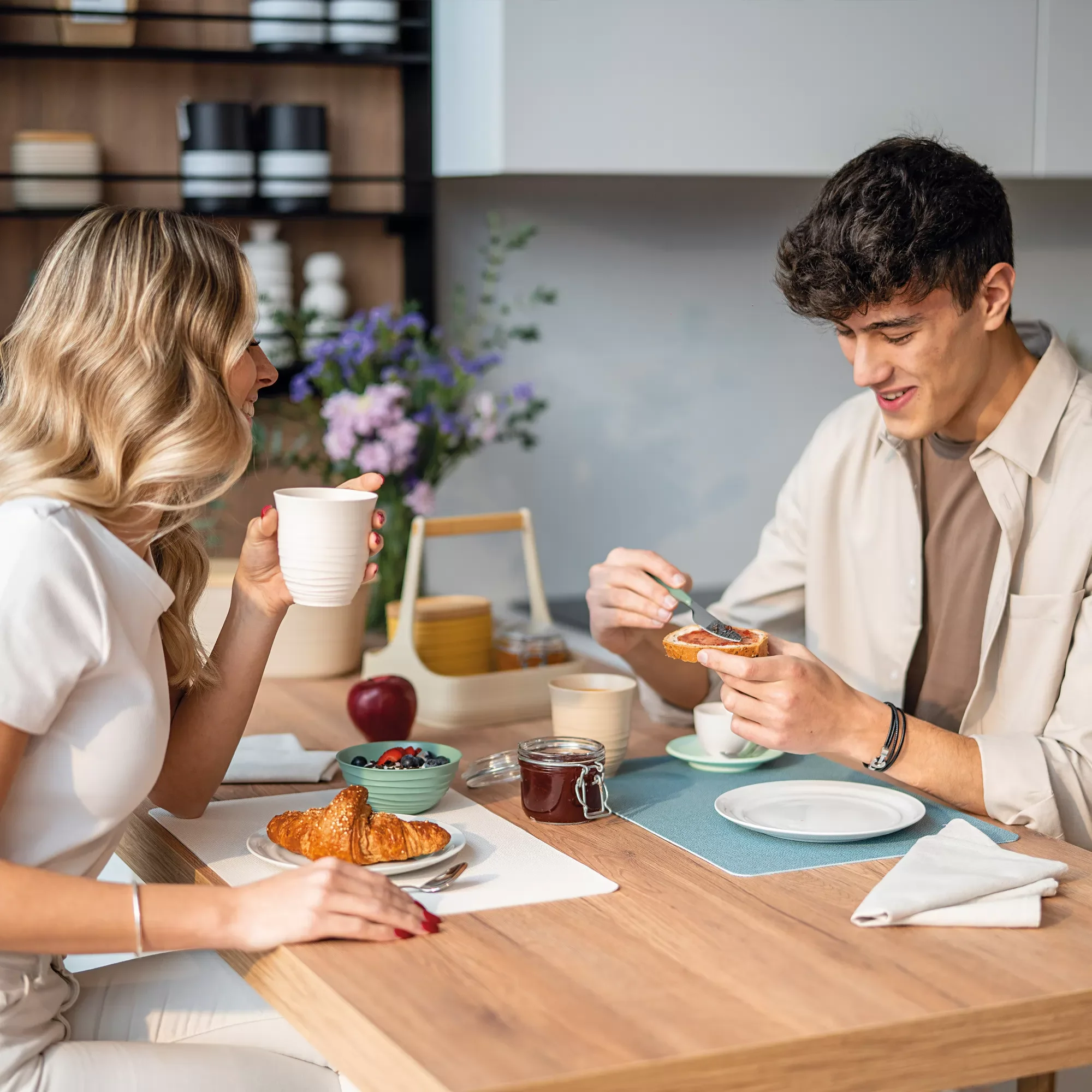 Fiber Reversible Place Mat Milk White - Inhomebuy