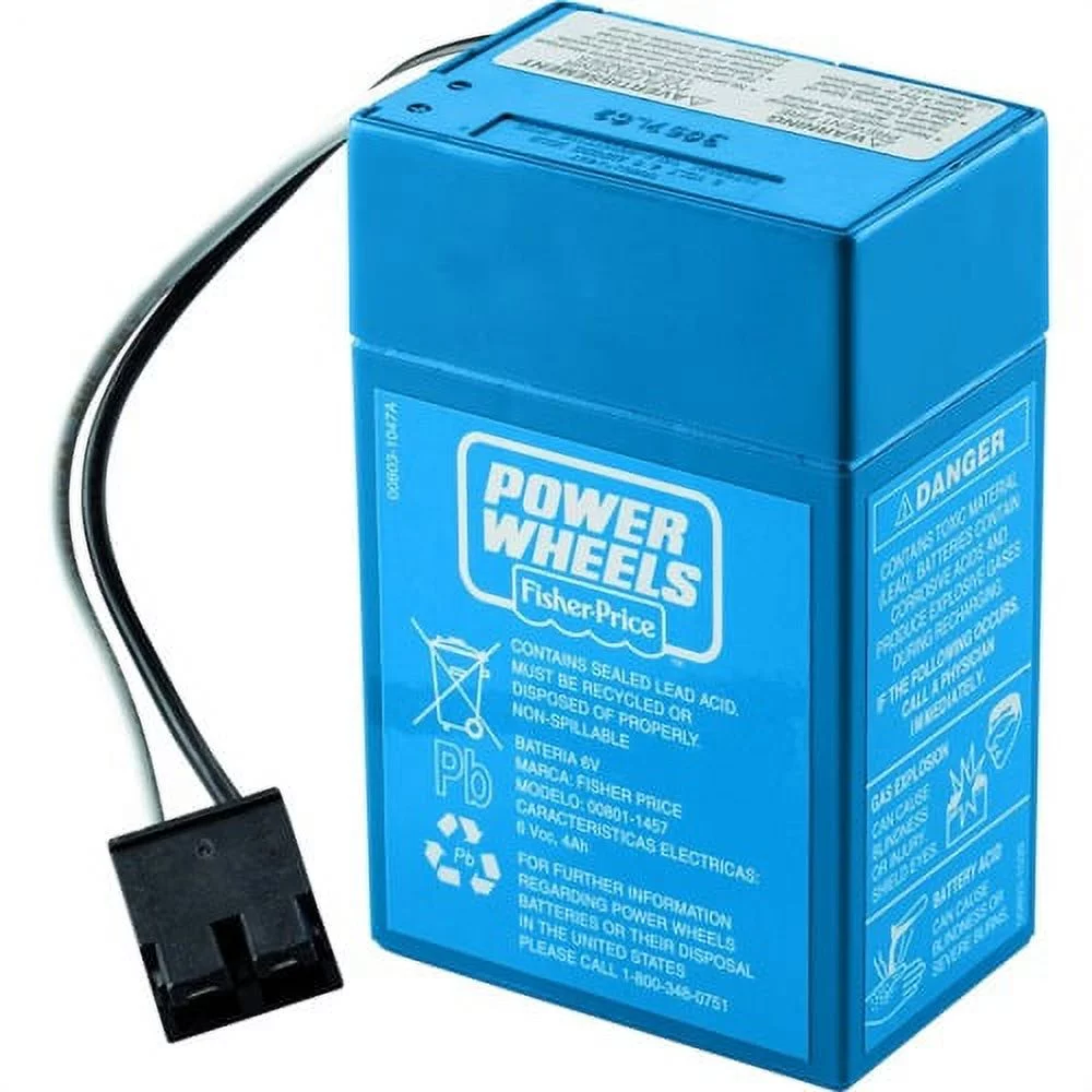 Power Wheels 6-volt Rechargeable Replacement Battery for Ride-Ons - Inhomebuy
