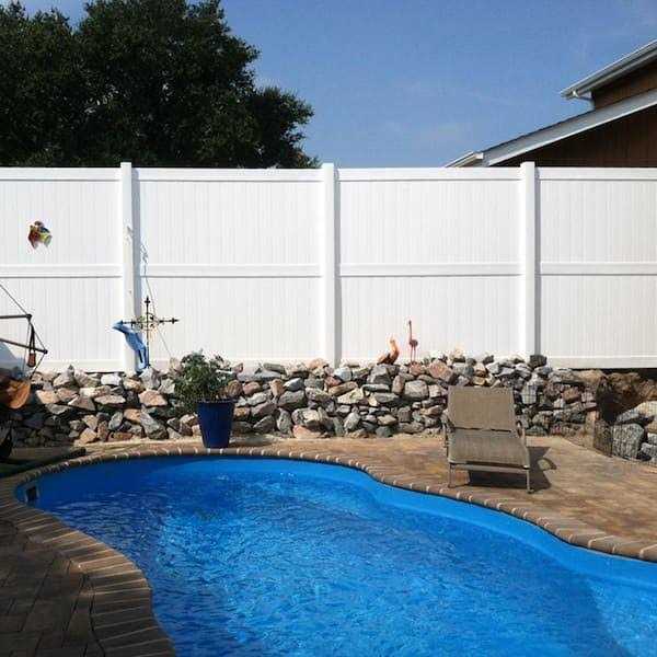Weatherables Augusta 6 ft. H x 8 ft. W White Vinyl Privacy Fence Panel Kit - Inhomebuy
