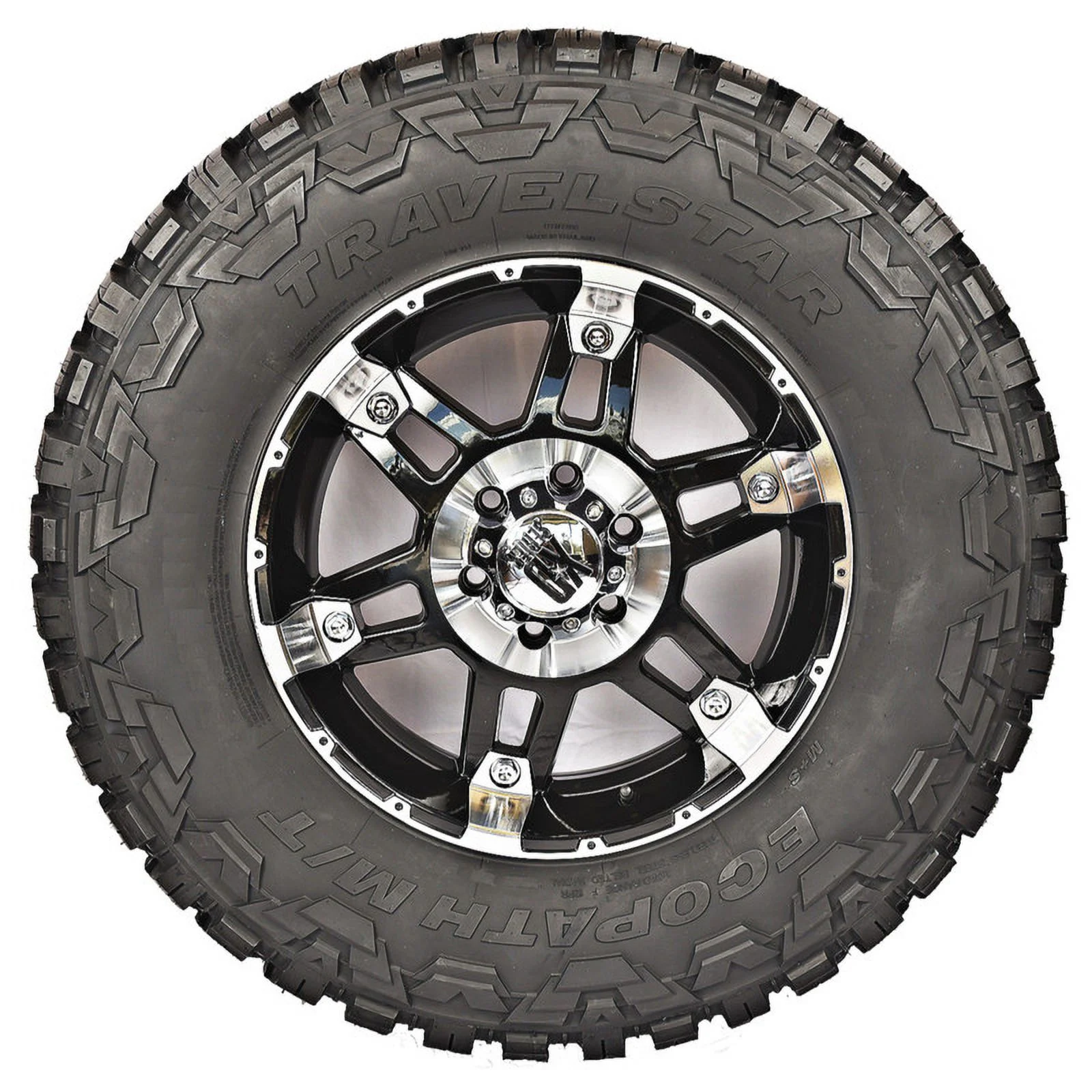 Travelstar ECOPATH M/T 35X12.50R22 12 Ply 121Q Load Range F SUV Light Truck Mud Terrain Tire 35/12.50/22 MT (Tire Only) - Inhomebuy