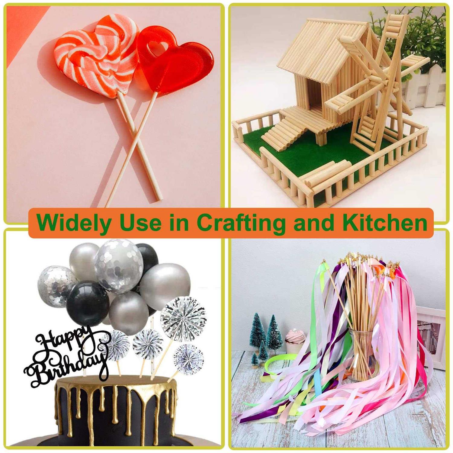 Wooden Dowel Dods Wood Dowels 12 Round Wooden Sticks For Crafts, Macrame Dowel, Unfinished Hardwood Sticks For Arts And Diyers - Inhomebuy