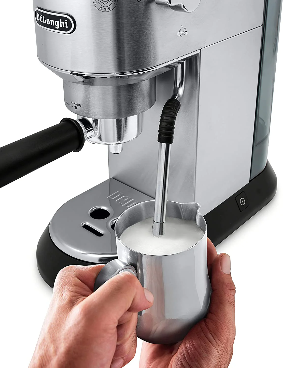 DeLonghi Dedica Arte Espresso Maker: 15 bar pump, 1300W, compact design, s/s | EC885M - Inhomebuy