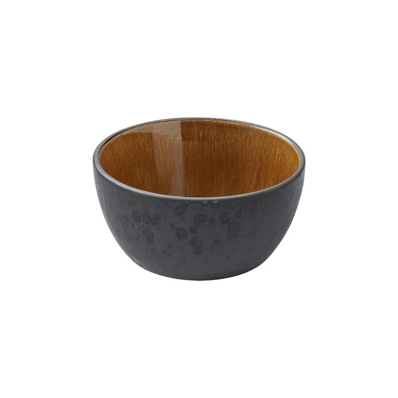 Stoneware Bowl 10cm Black Amber - Inhomebuy