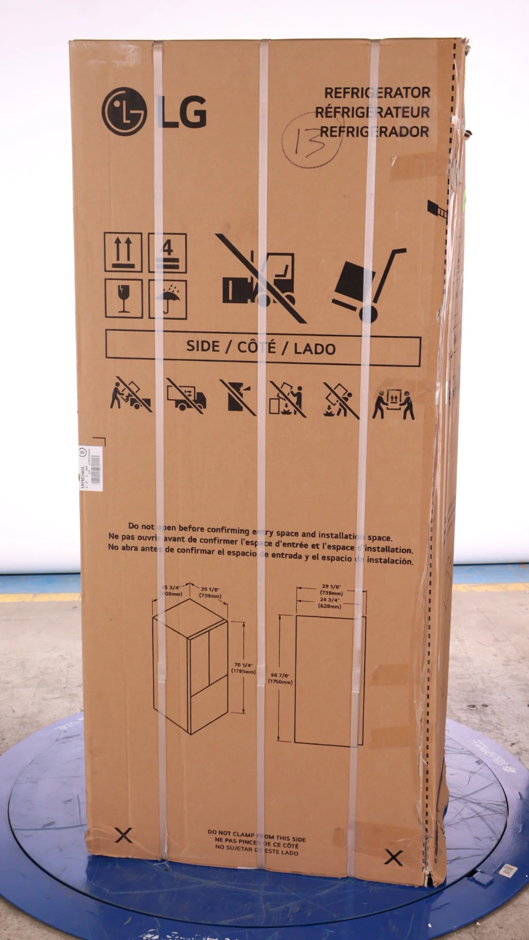 LG 36 IN 26 CU FT. STAINLESS STEEL COUNTER DEPTH MAX FRENCH DOOR REFRIGERATOR WITH COOL GUARD - LRYX - Inhomebuy