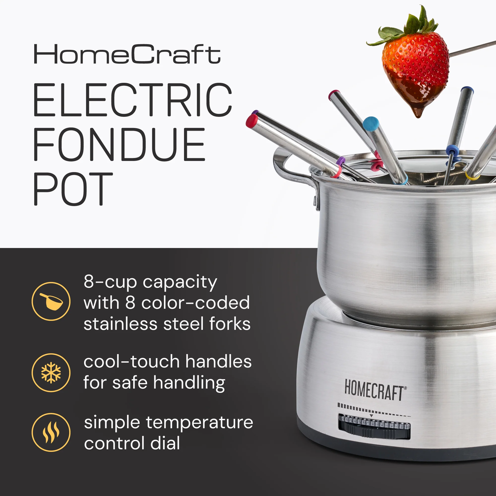 HomeCraft�?8-Cup Electric Fondue Set - Inhomebuy