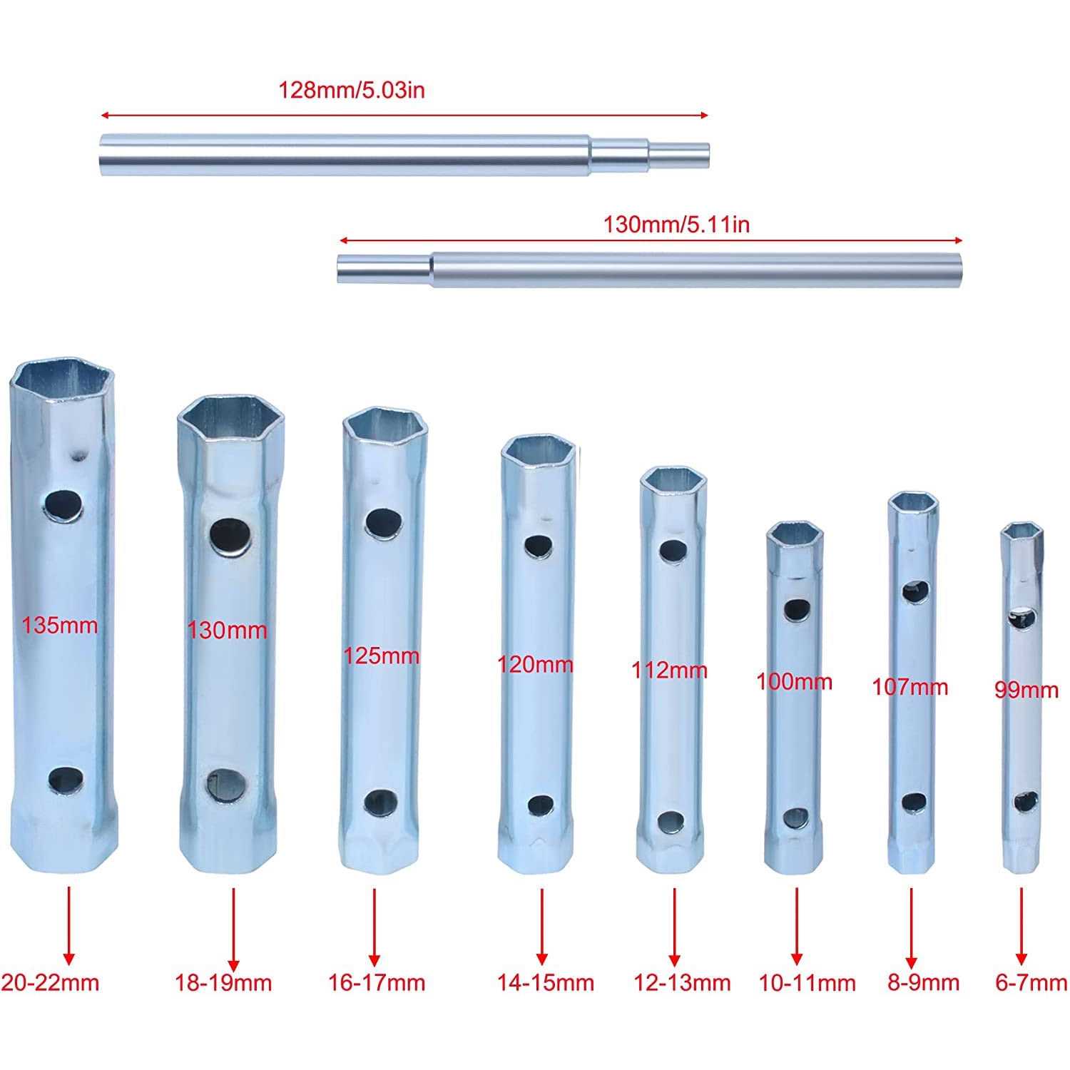 DPTOOL 12pt 1/2 Dr L-Type Diesel Injector Line Socket Wrench Set 12 14 16 17 18 19mm - Inhomebuy