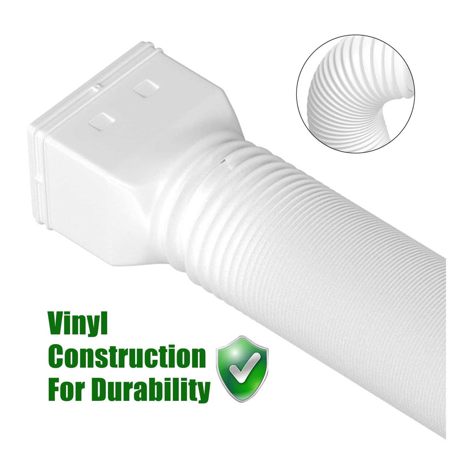 YOTODY Rain Gutter Downspout Extensions Flexible Drain Extender Screws for Included - Inhomebuy