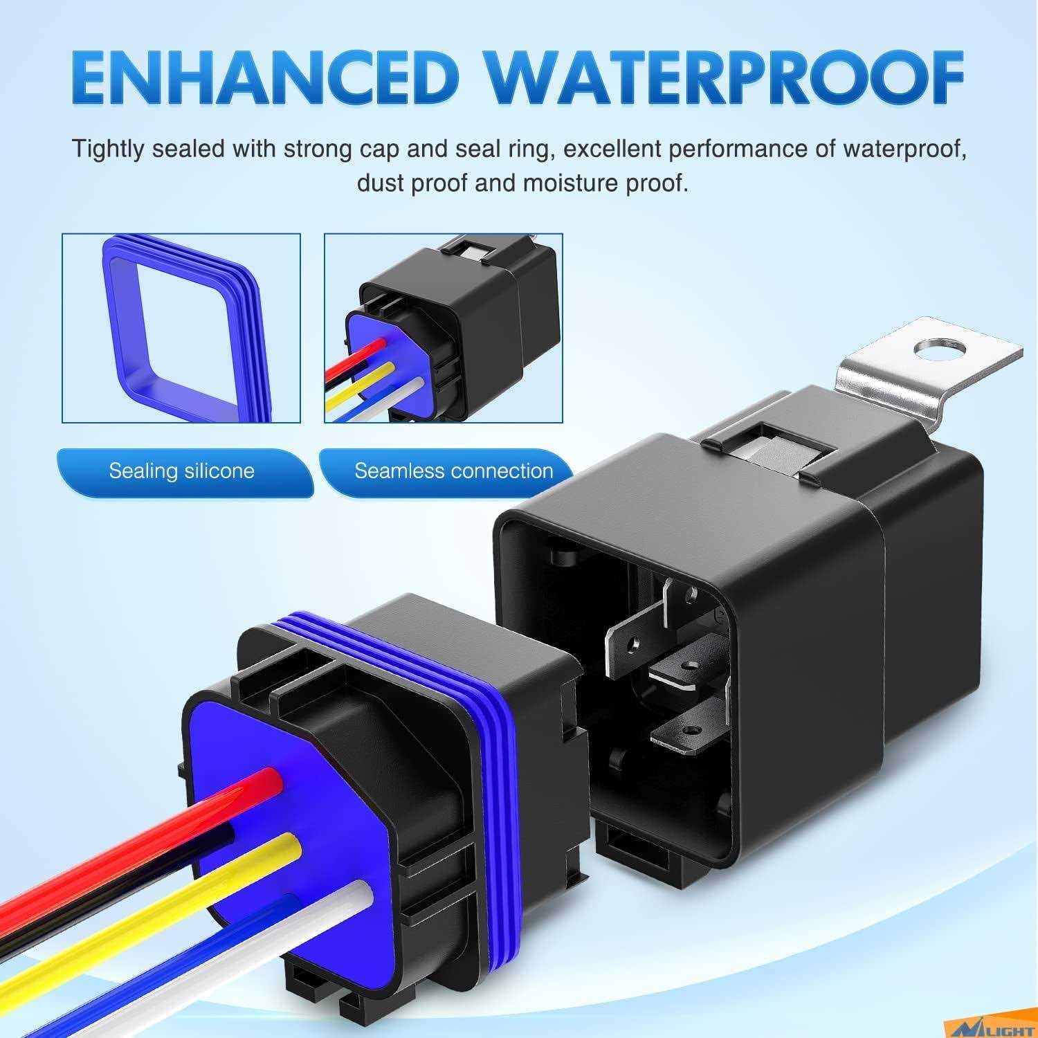 Nilight 2Pin Way 16AWG Waterproof Wire 1.5mm Series Terminal Connector-10 Pack - Inhomebuy