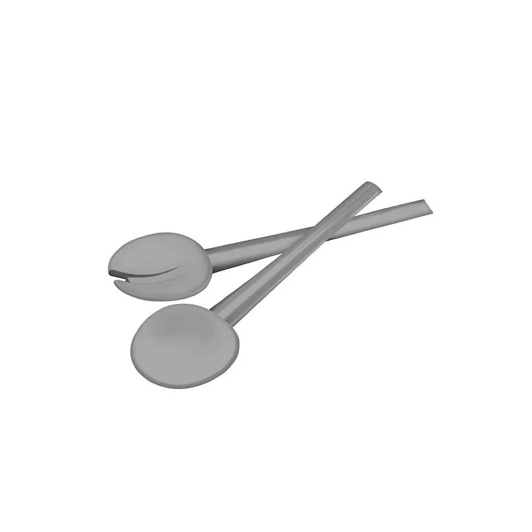 Salad Servers Dark Grey - Inhomebuy