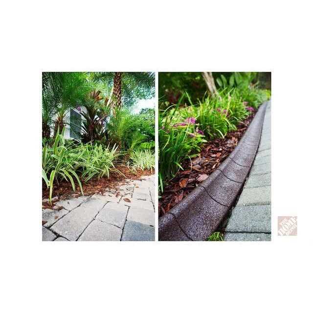 EcoBorder 4 ft Rubber Curb Landscape Edging - Inhomebuy