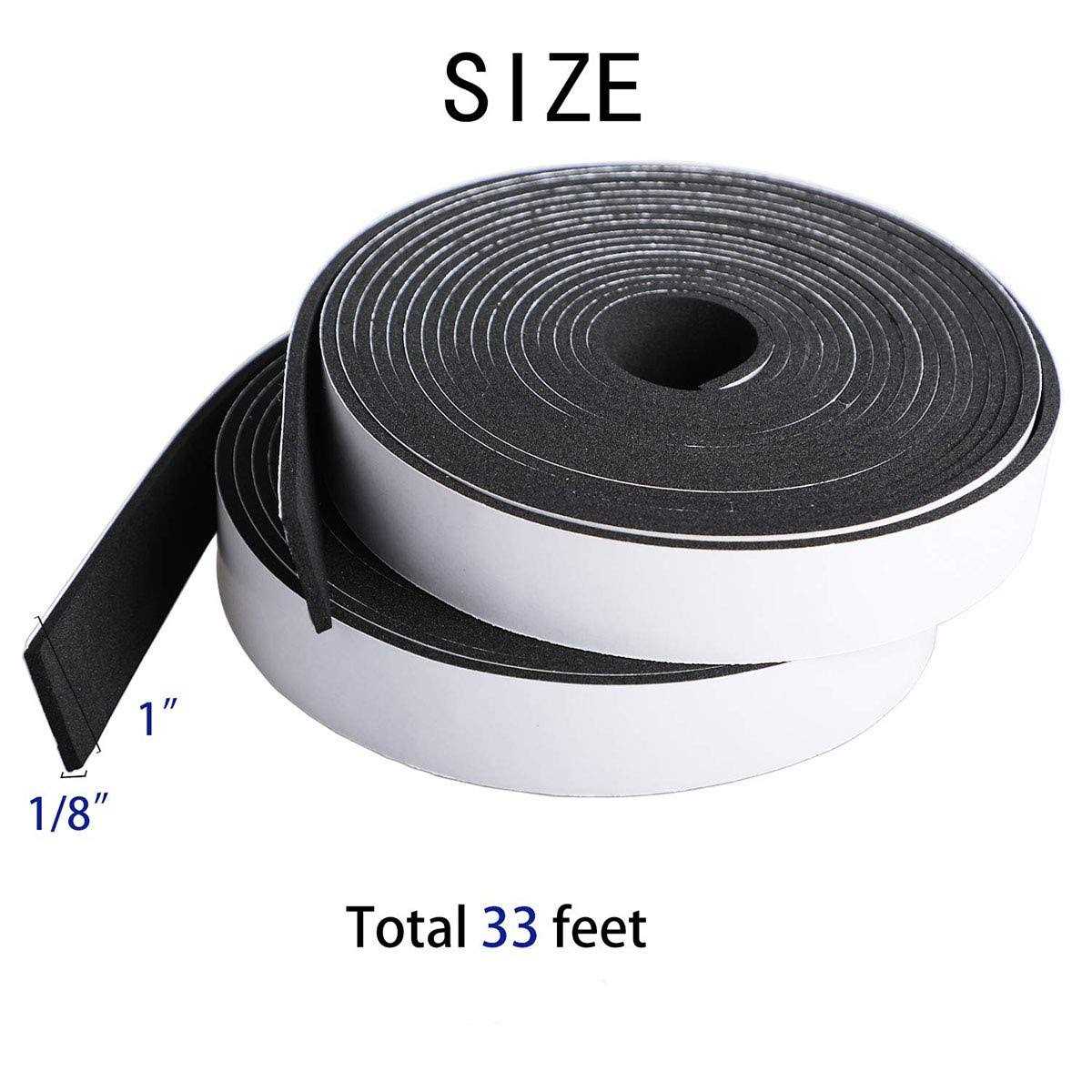 MXCELL High Density Foam Tape Waterproof Sealing Strip CR Strips Neoprene Single-Sided Adhesive EVA Seal 13Ft - Inhomebuy