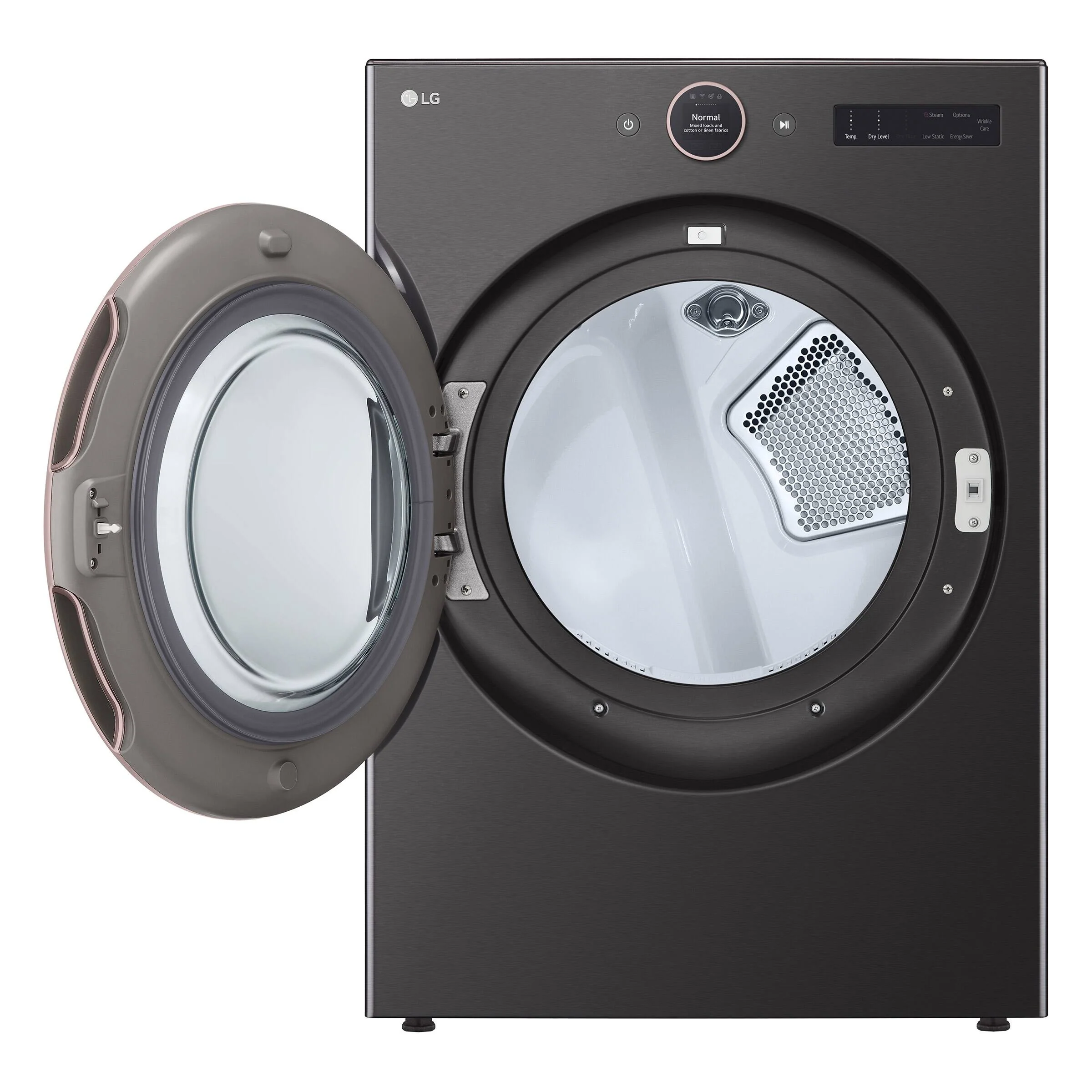 LG 7.4 CU FT BLACK STEEL ELECTRIC DRYER WITH TURBOSTEAM - DLEX6500B - Inhomebuy