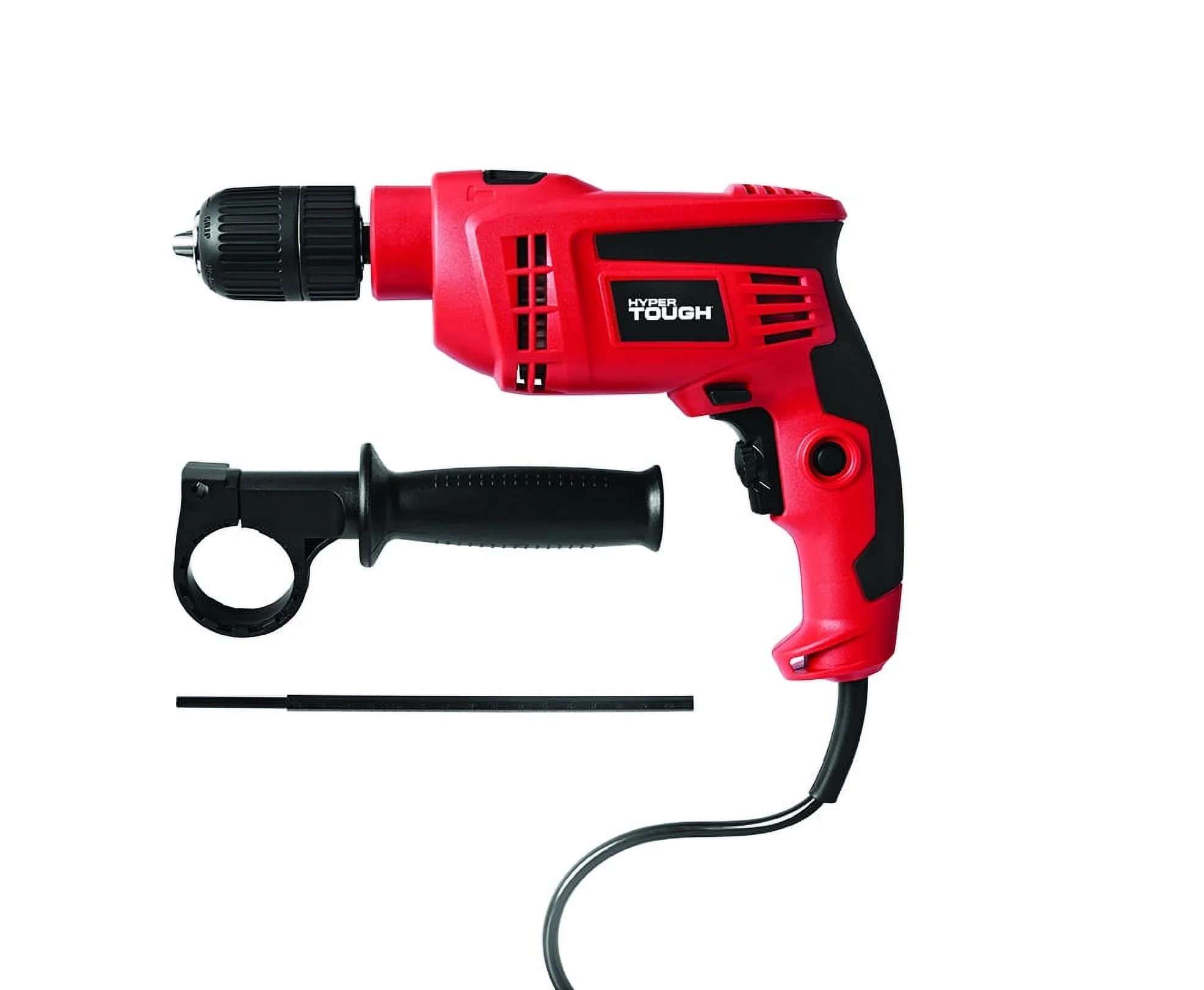 Hyper Tough 6-Amp 1/2-Inch Corded Hammer Drill, Keyless Chuck, DL1137 - Inhomebuy