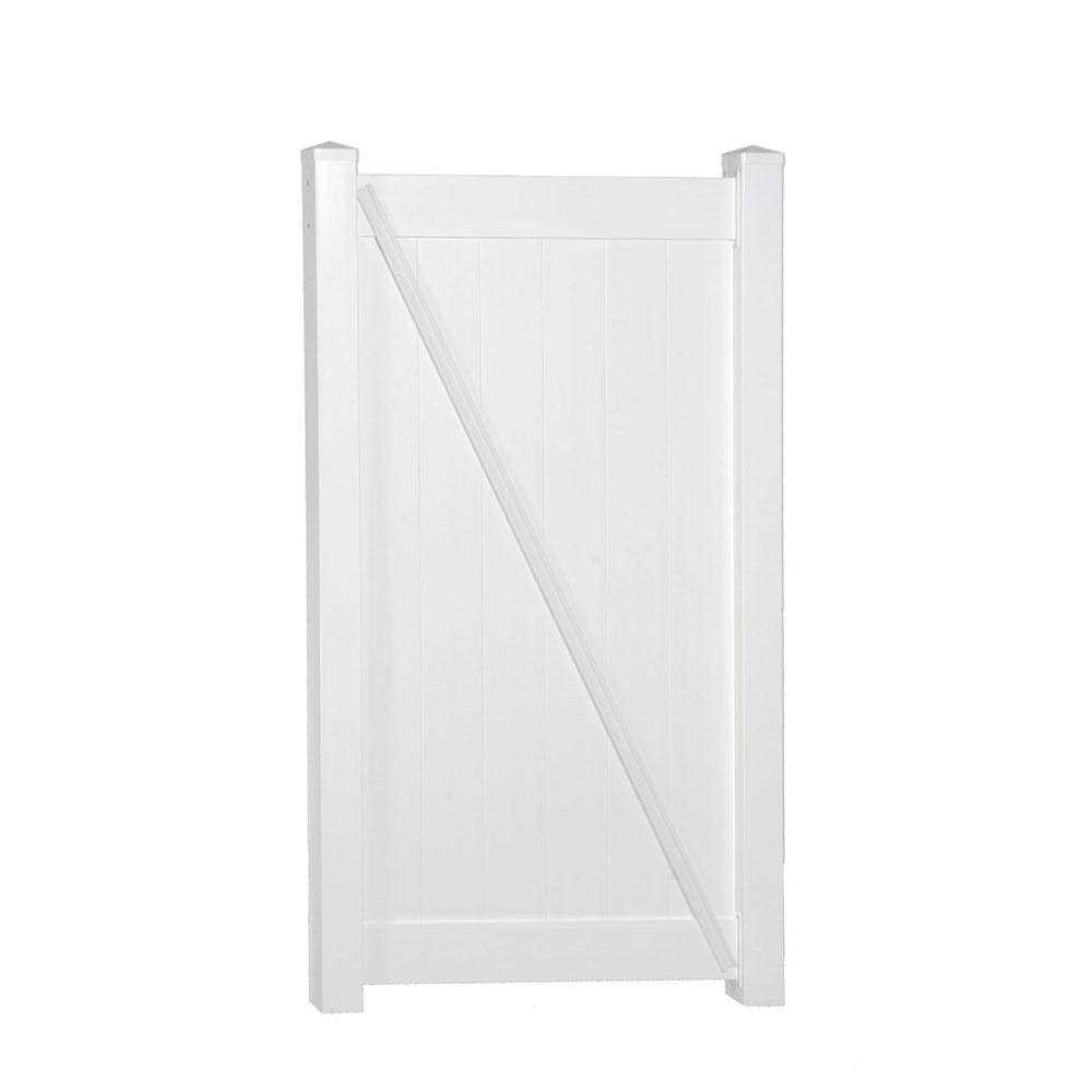 Weatherables Pembroke 4 ft. x White Vinyl Privacy Fence Panel - Inhomebuy