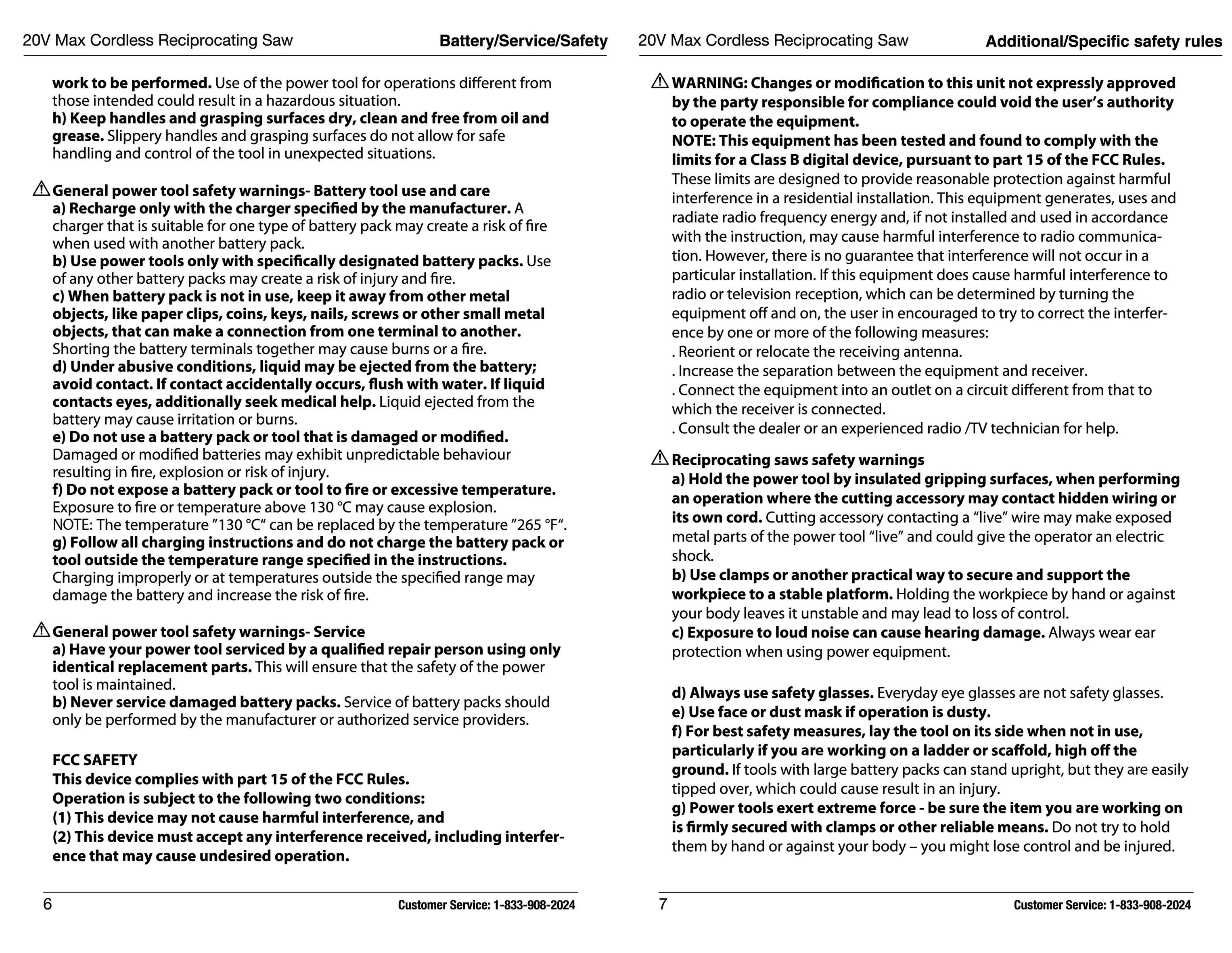 Hyper Tough 20V Max Lithium-ion Cordless Reciprocating Saw, Variable Speed, Keyless Blade Change, with 1.5Ah Lithium-Ion Battery and Charger, Wood Blade and LED Light - Inhomebuy