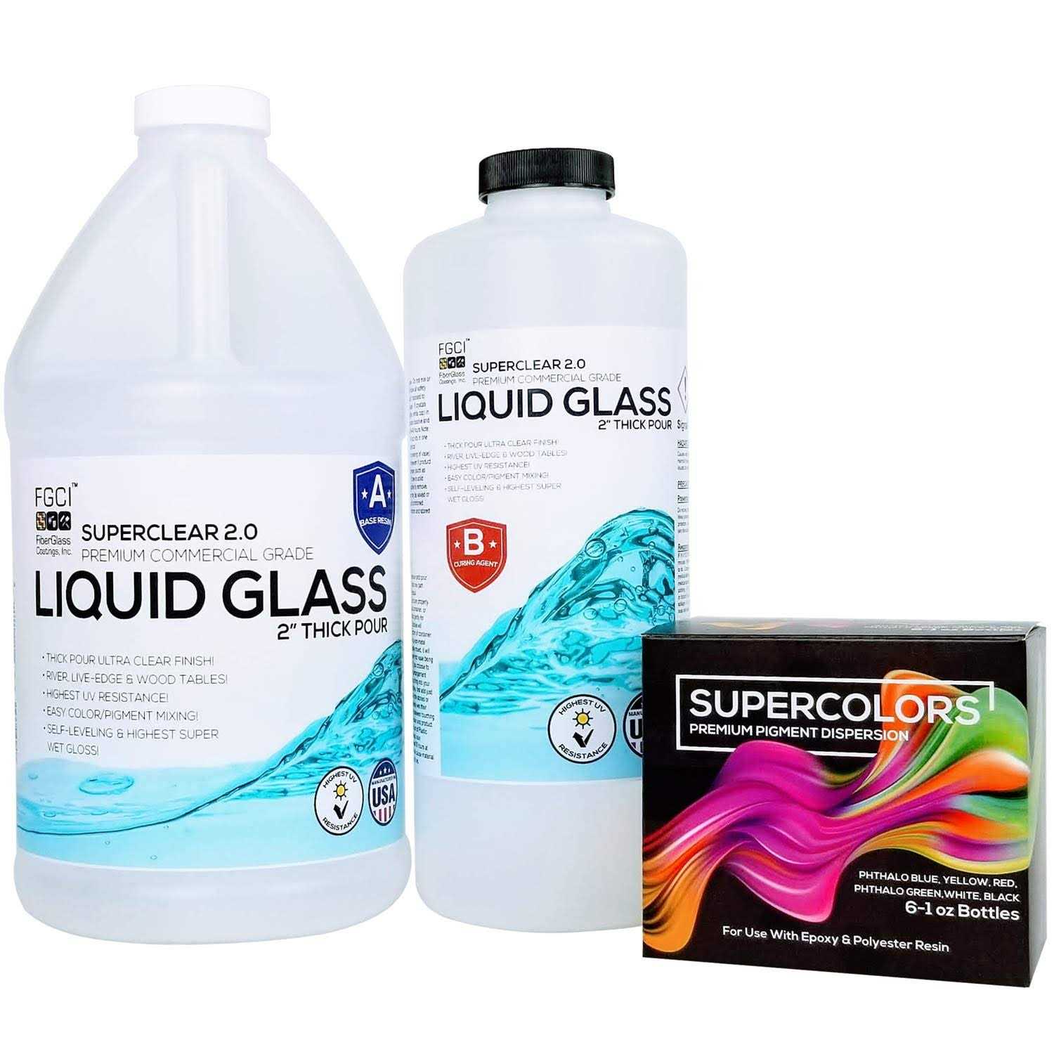 Deep Pour Epoxy Resin Kit Crystal Clear Liquid Glass 2-4 inch Gl Resin - Inhomebuy