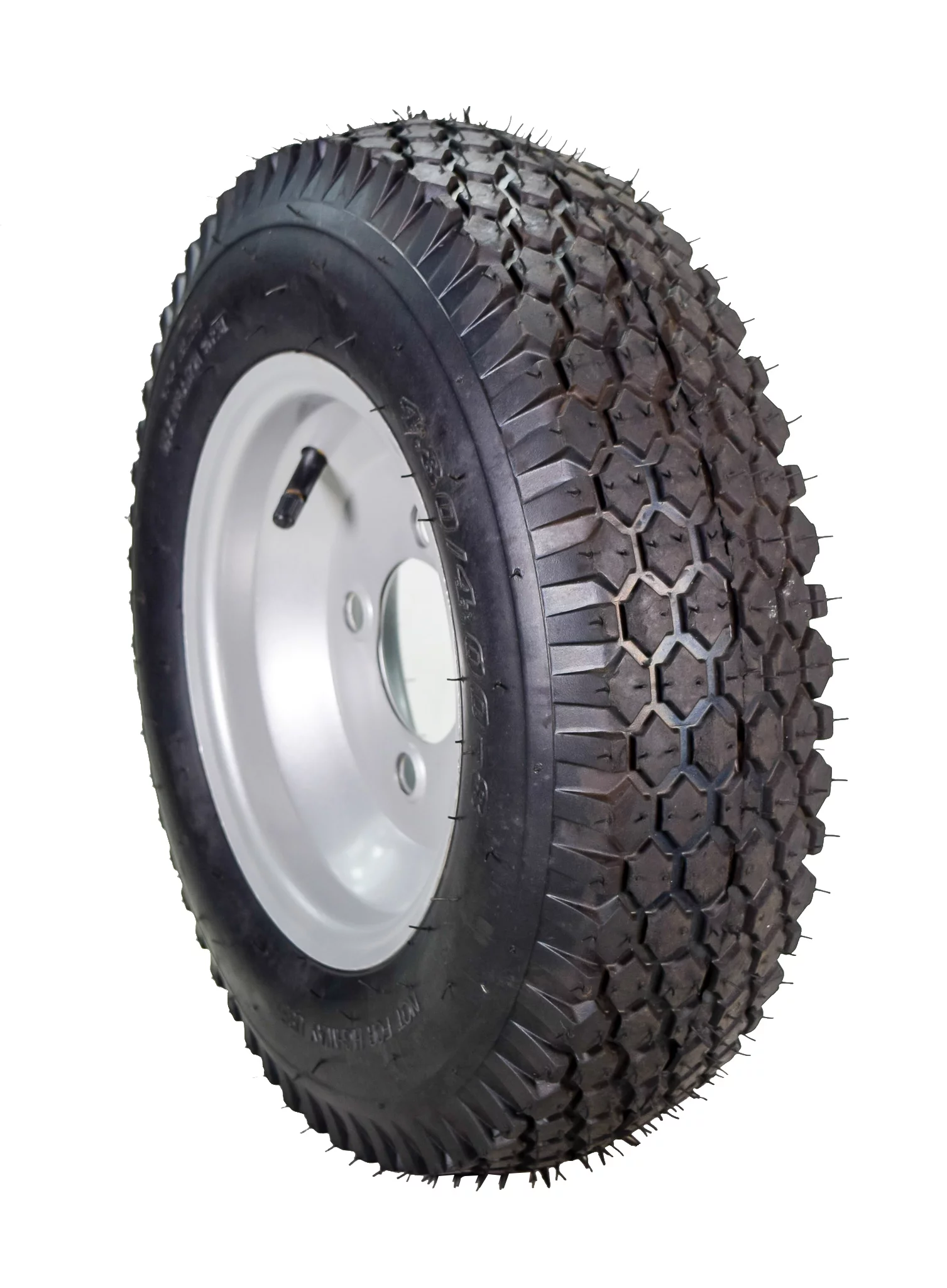 MASSFX 4.80/4.00-8 4 Ply Pre-Mounted 4x4 Bolt Tubeless Trailer Tire (Two Pack) - Inhomebuy