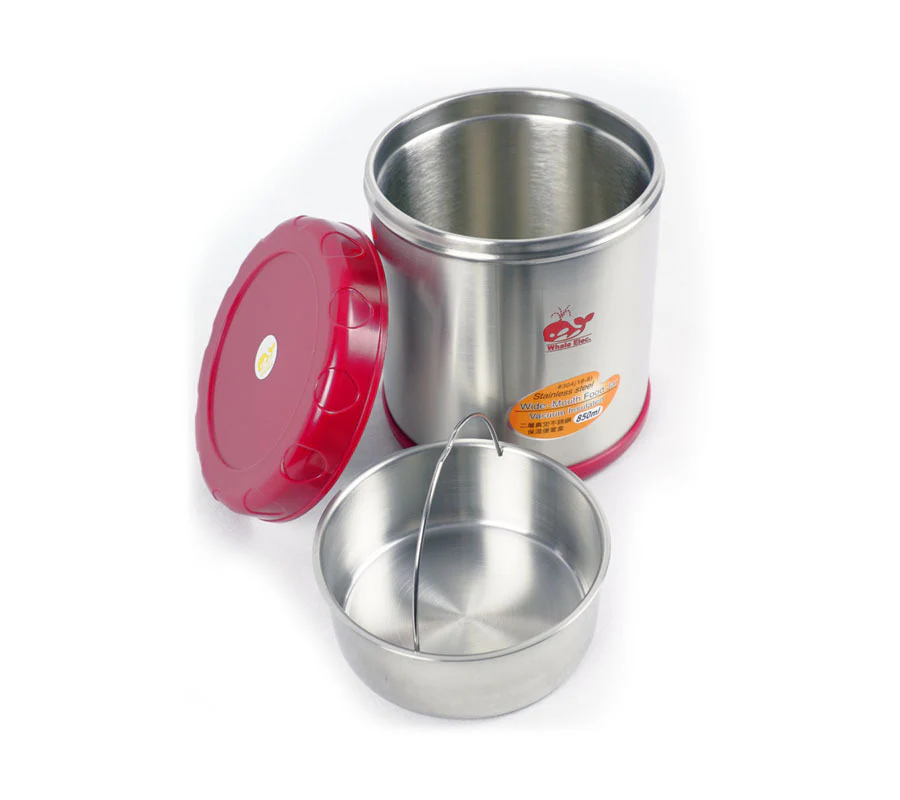 Whale / Sun Kung Thermal Lunch Kit |K850B| 0.85L with divider basket(Assorted color, red or blue), incl carrying bag - Inhomebuy