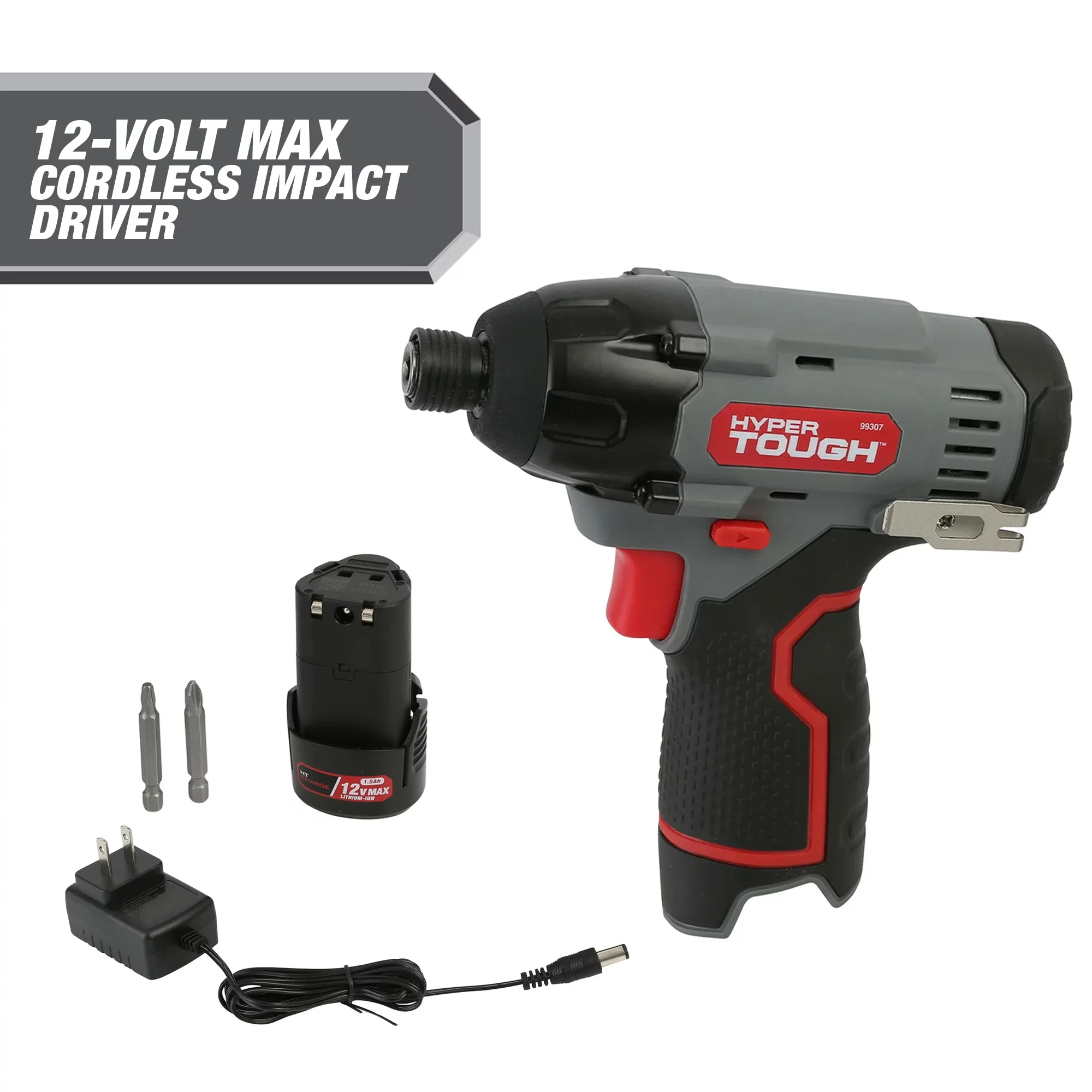 Hyper Tough 12-Volt Cordless Impact Driver Plus 4 Ah Battery - Inhomebuy