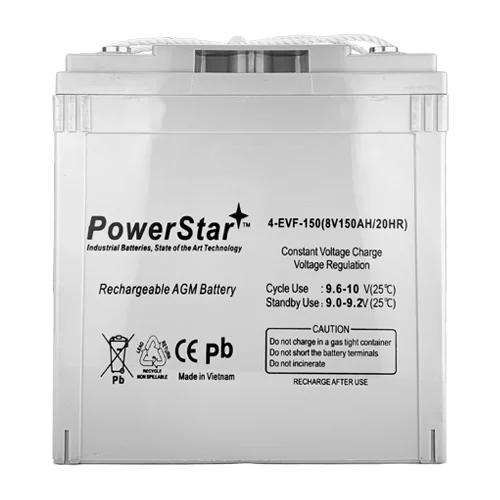 PowerStar Battery BCI Group GC8 8V 150AH Deep Cycle Golf Cart and Scrubber Battery - Inhomebuy