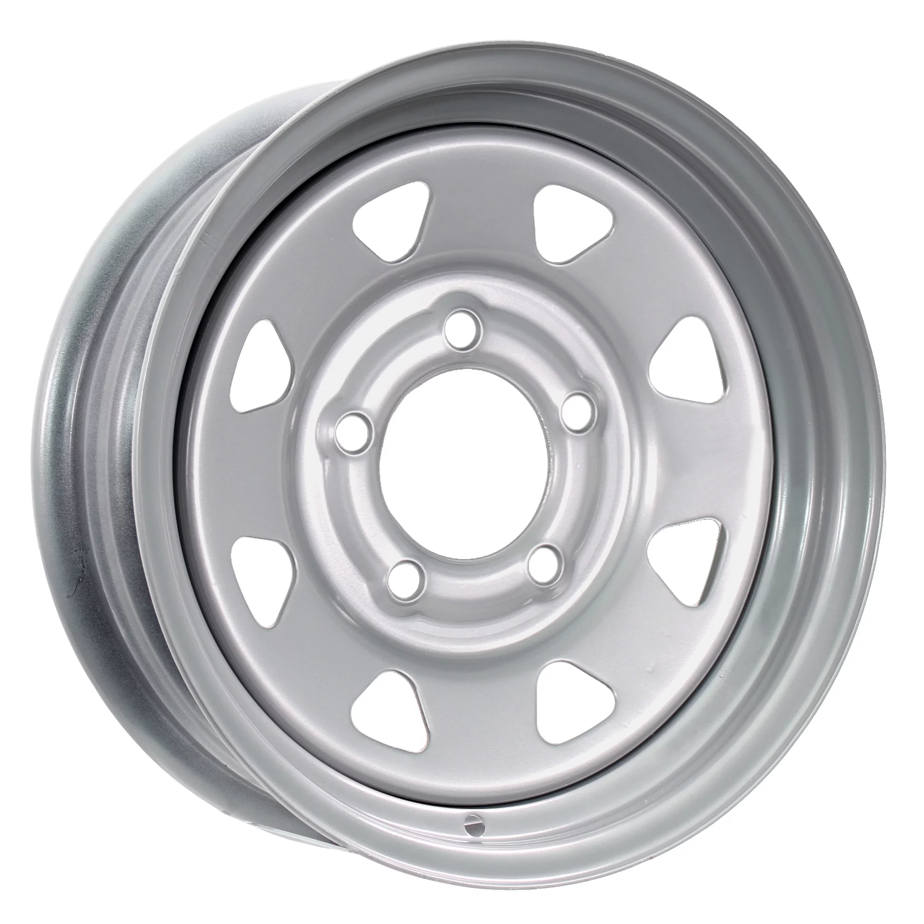 2-Pack Trailer Rim Wheel 14X5.5 5-4.5 Silver Spoke 2200 Lb. 3.19 CB 75PSI - Inhomebuy