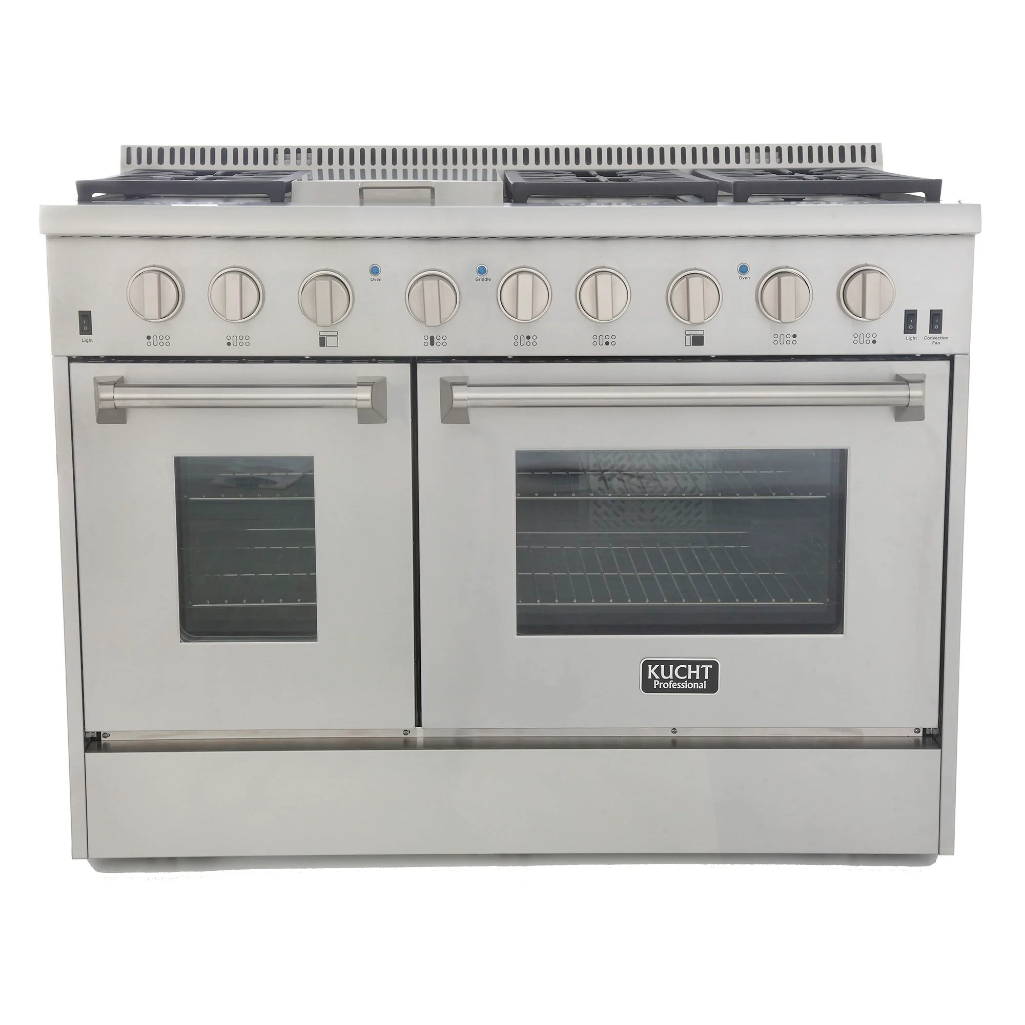 Kucht Professional 48 in. 6.7 cu ft. Propane Gas Range with Silver Knobs, KRG4804U/LP-S - Inhomebuy