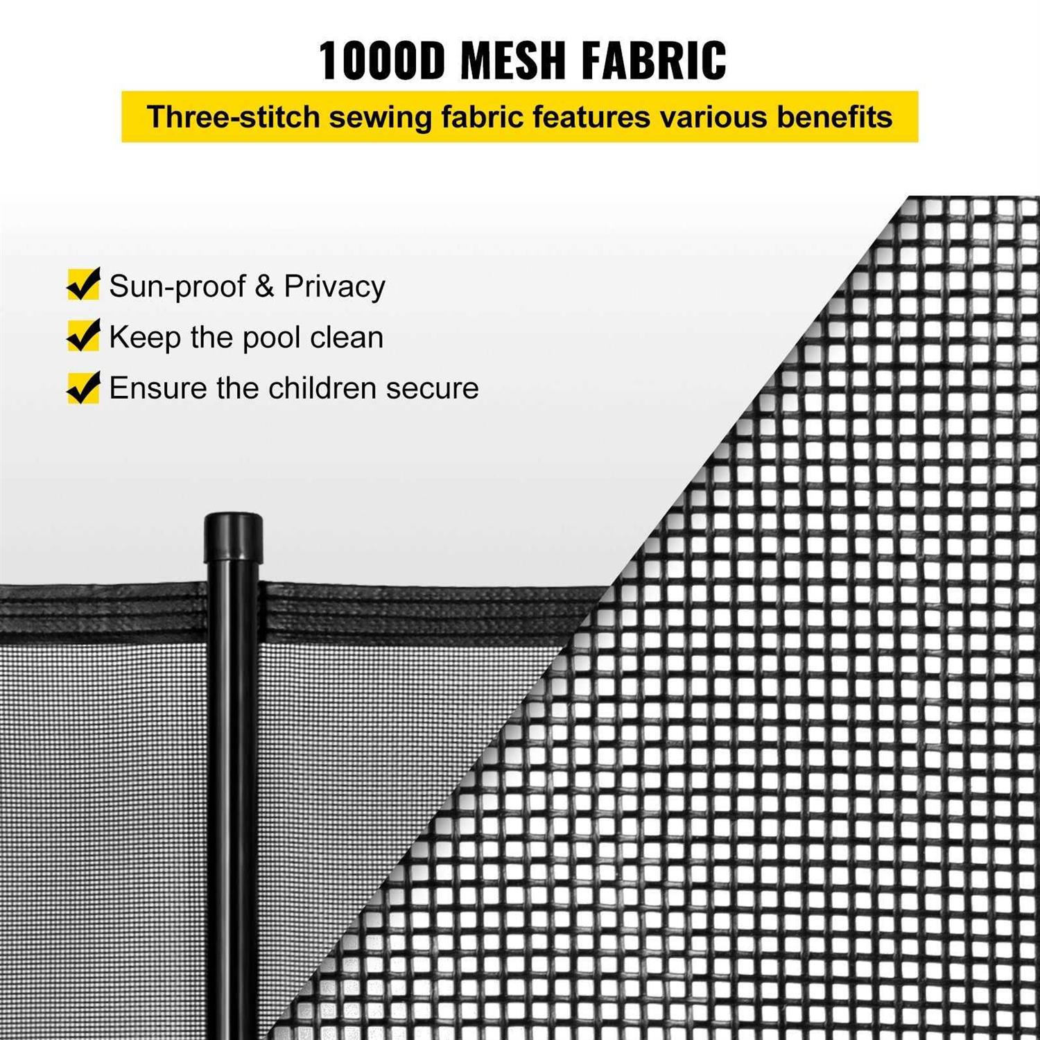 VEVOR Pool Fence for Inground Pools Pool Fence Removable DIY Pool Fencing KCXYCWL - Inhomebuy