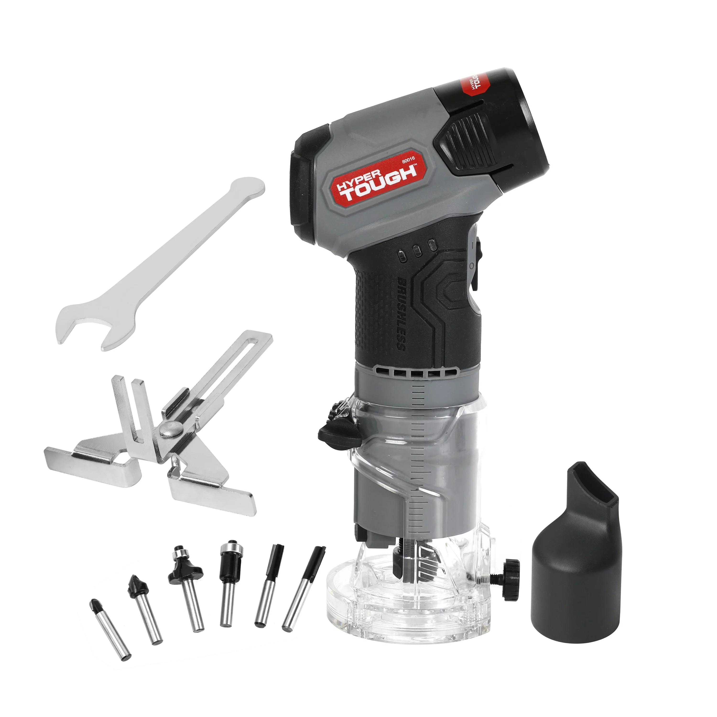 Hyper Tough 12V Max Lithium-Ion Brushless Palm Edge Router with 1.5Ah Battery and Charger, 80016 - Inhomebuy