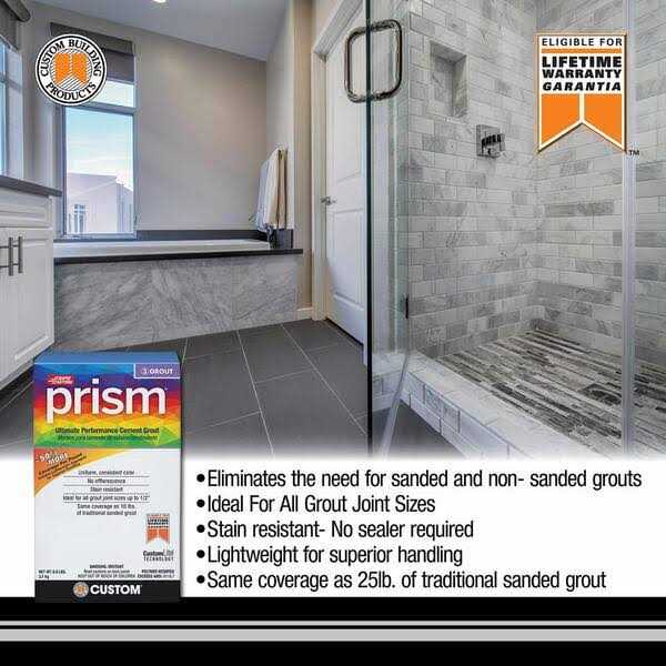 Custom Building Products Prism #642 Ash 17 lb. Ultimate Performance Grout - Inhomebuy