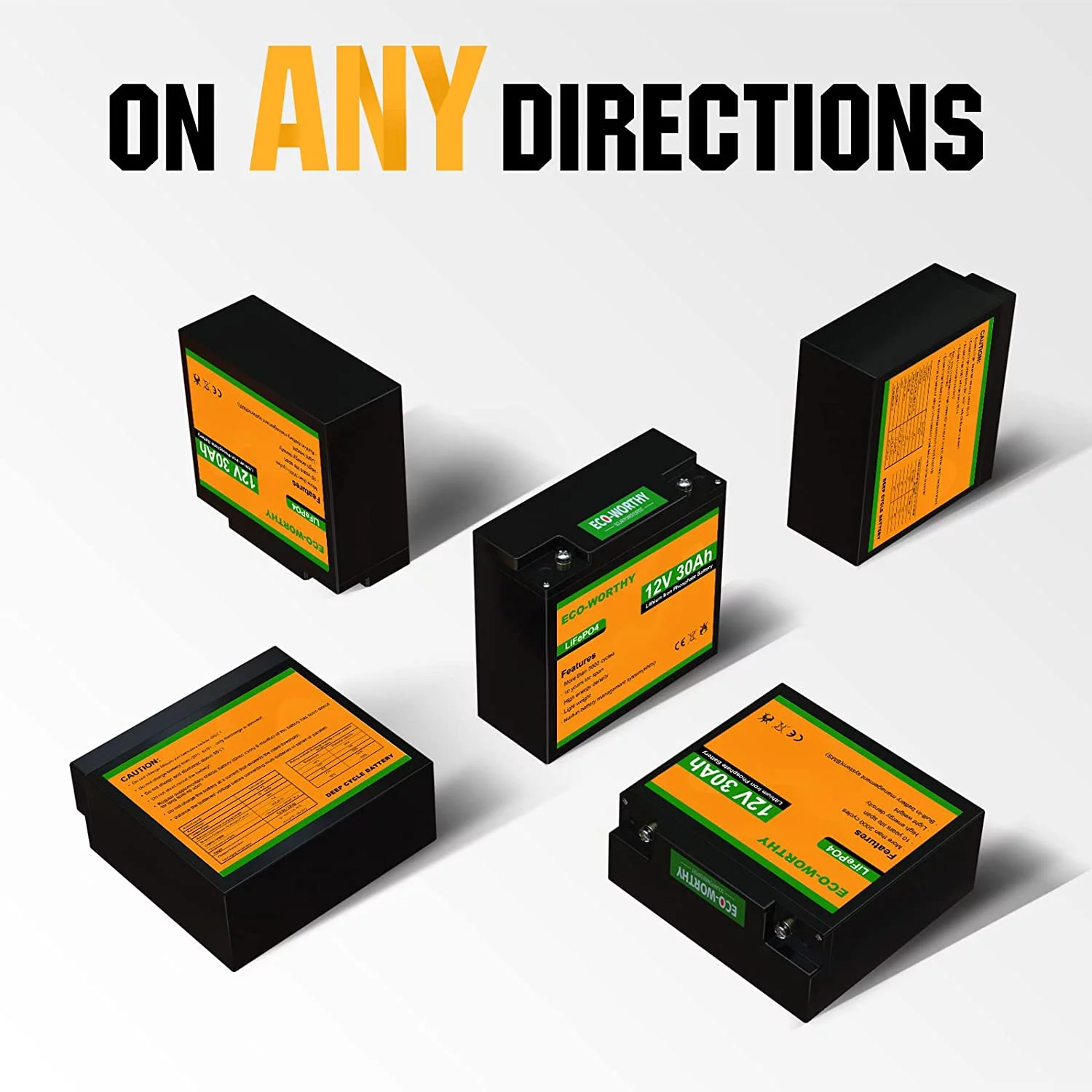 Eco-Worthy 12V 20AH Lithium Battery LiFePO4 Battery Deep Cycle for Outdoor Camping RV Boat Solar System - Inhomebuy