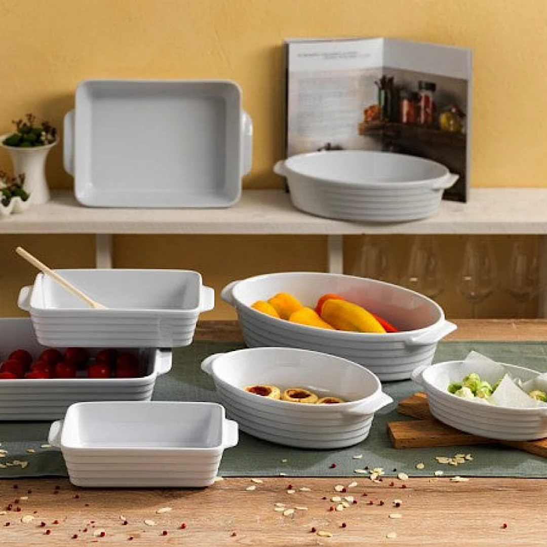 Oval Baking Dish 36x22.5cm/8.5h Pl-Cook Rings - Inhomebuy
