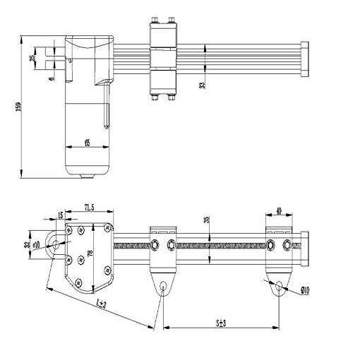 Mulin Power Recliner Motor Replacement with Cord Model ML8-174 Linear Actuator for Sofa Lift Chair Couch Massage Seat Bed Same as ML8-001 & ML18-017 - Inhomebuy