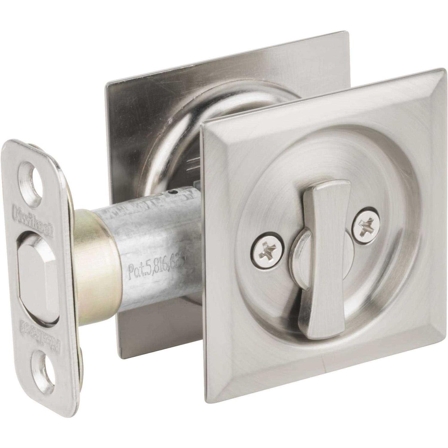 Kwikset Square Passage Pocket Door Lock 334SQT-514 - Inhomebuy