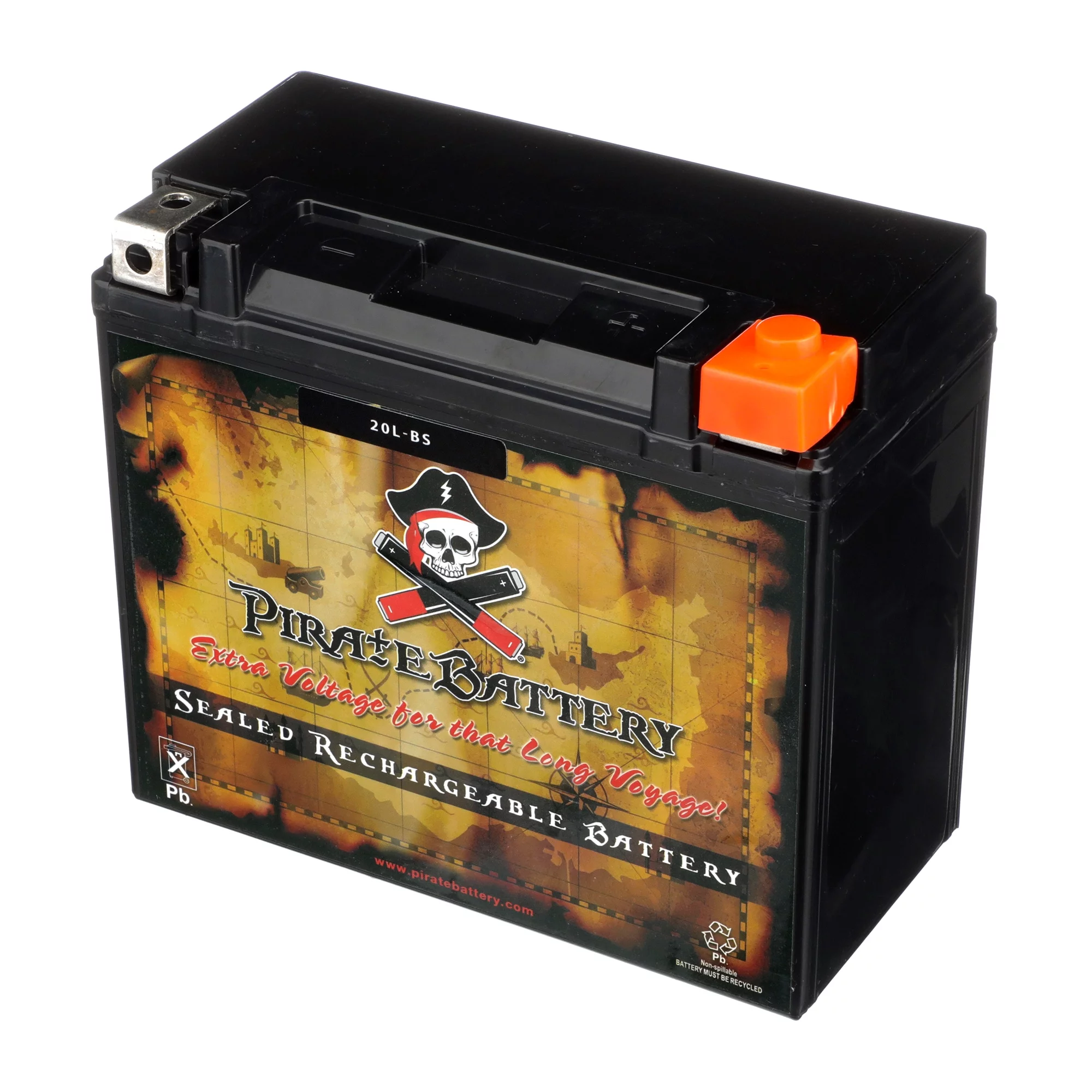 Pirate Battery Ytx20l-bs (20l-bs 12 Volts,18 Ah, 270 Cca) Pwc Battery for Brp (sea-doo) Gti, Gtr, Gts, Gtx, Rxt, Rxp, Wake Year (16-17) - Inhomebuy