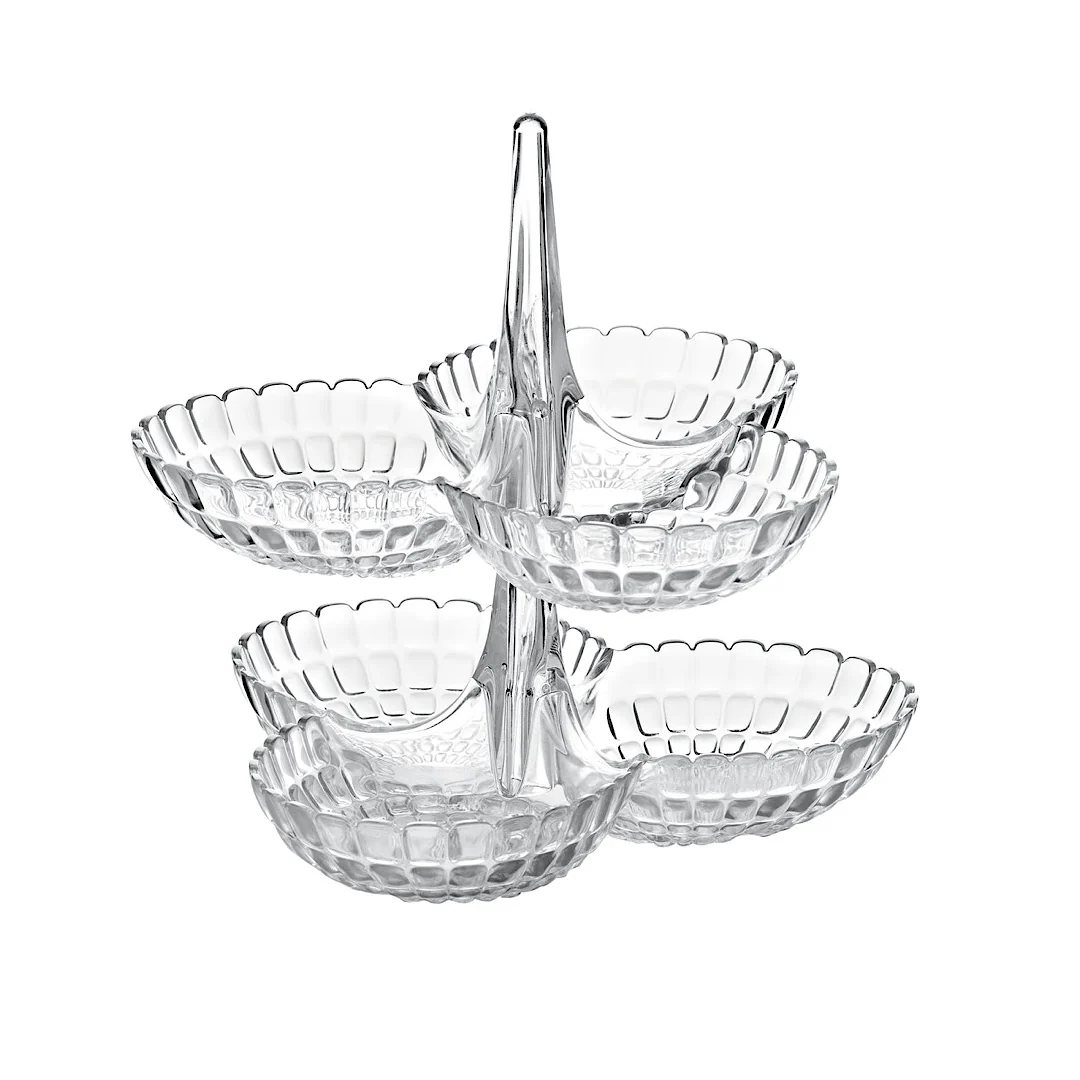 Set of 2 Hors d’oeuvres dish Tiffany Clear - Inhomebuy