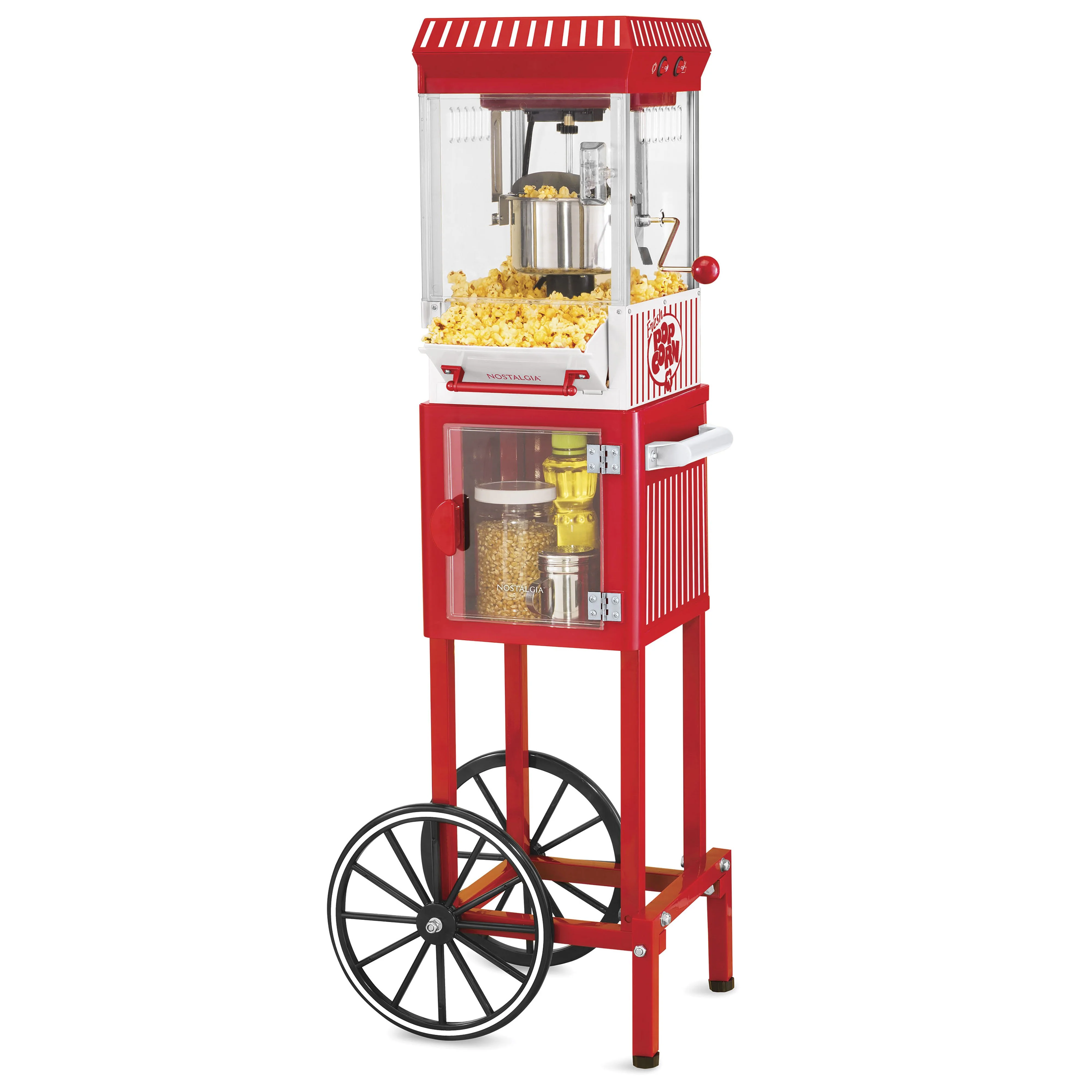 Vintage 2.5-Ounce Popcorn Cart, 45-Inches Tall - Inhomebuy
