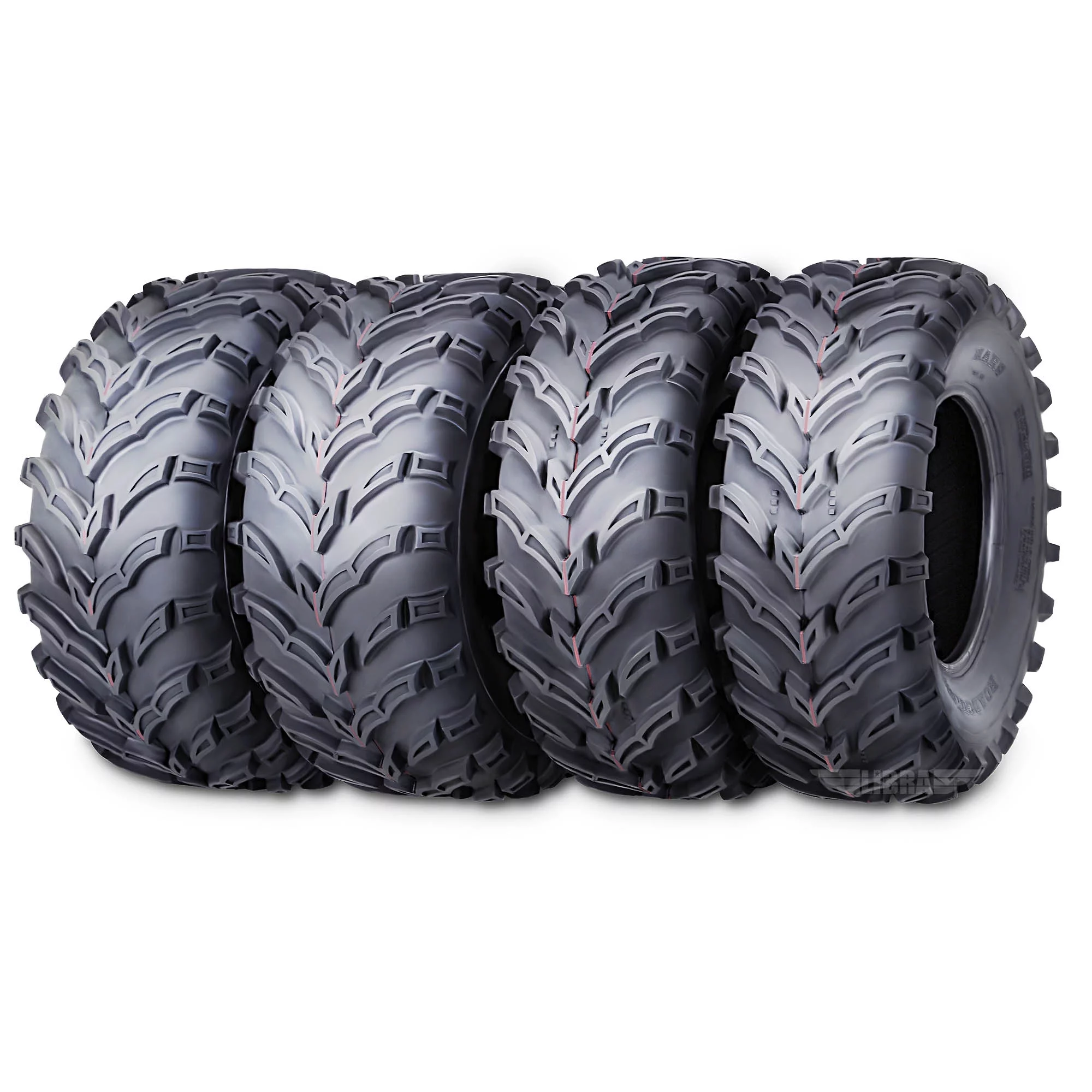 Roadguider ATV/UTV Tires 25x8-12 Front & 25x10-12 Rear 6PR 10272/273, Set 4 - Inhomebuy