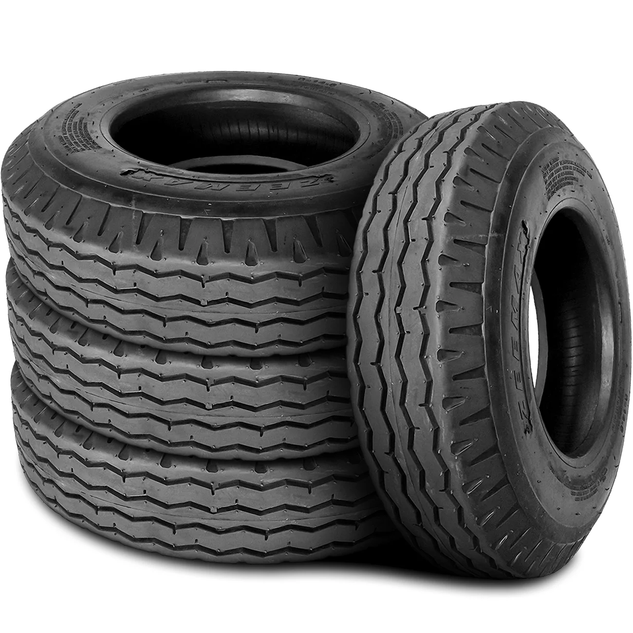 Pair of 2 (TWO) New Zeemax Highway ST 8-14.5 Load G (14 Ply) Heavy Duty Trailer Tires - Inhomebuy