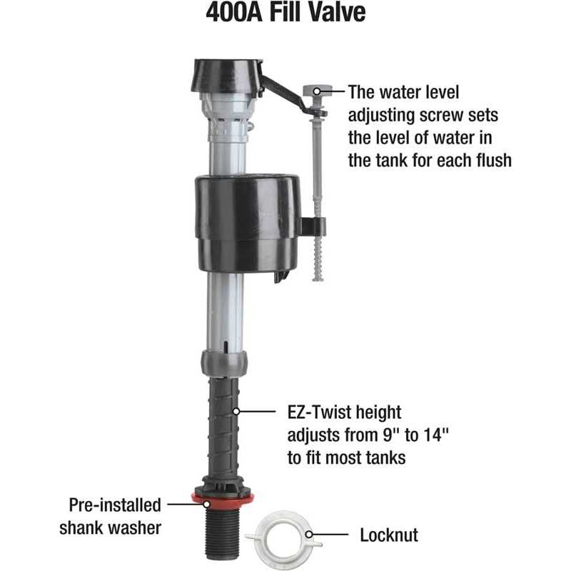 Fluidmaster 703AP4 Flapperless Fill Valve - Inhomebuy